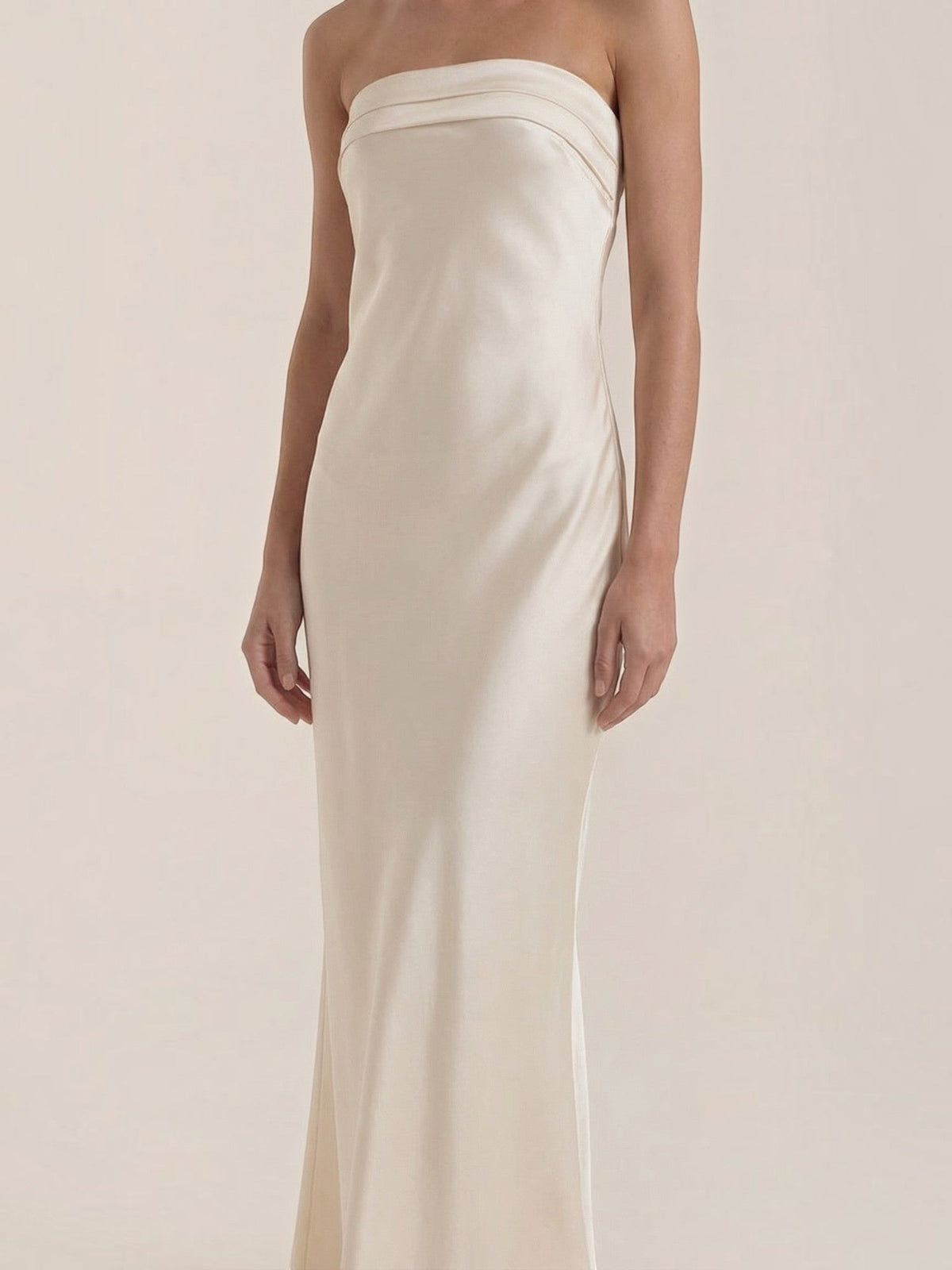 Elsa Strapless Fitted Maxi Evening Dress