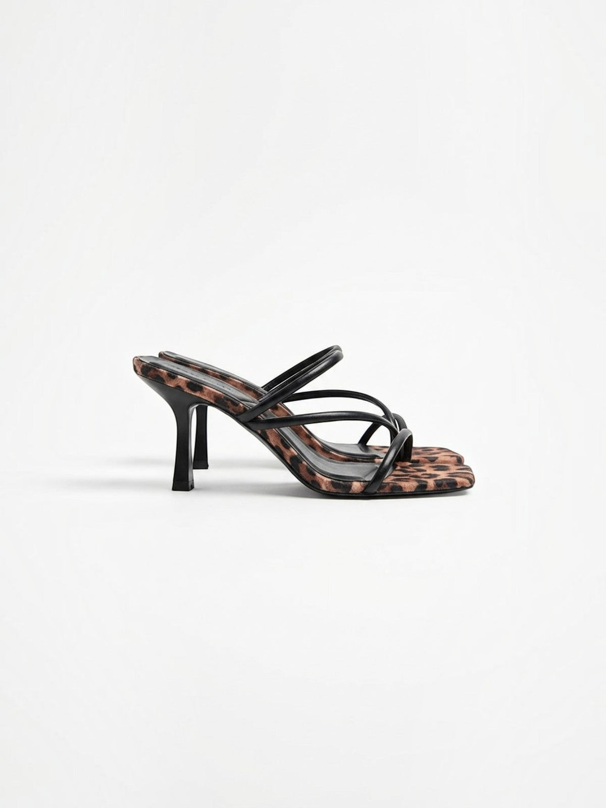 Delphine Strappy Curved Heel Mules