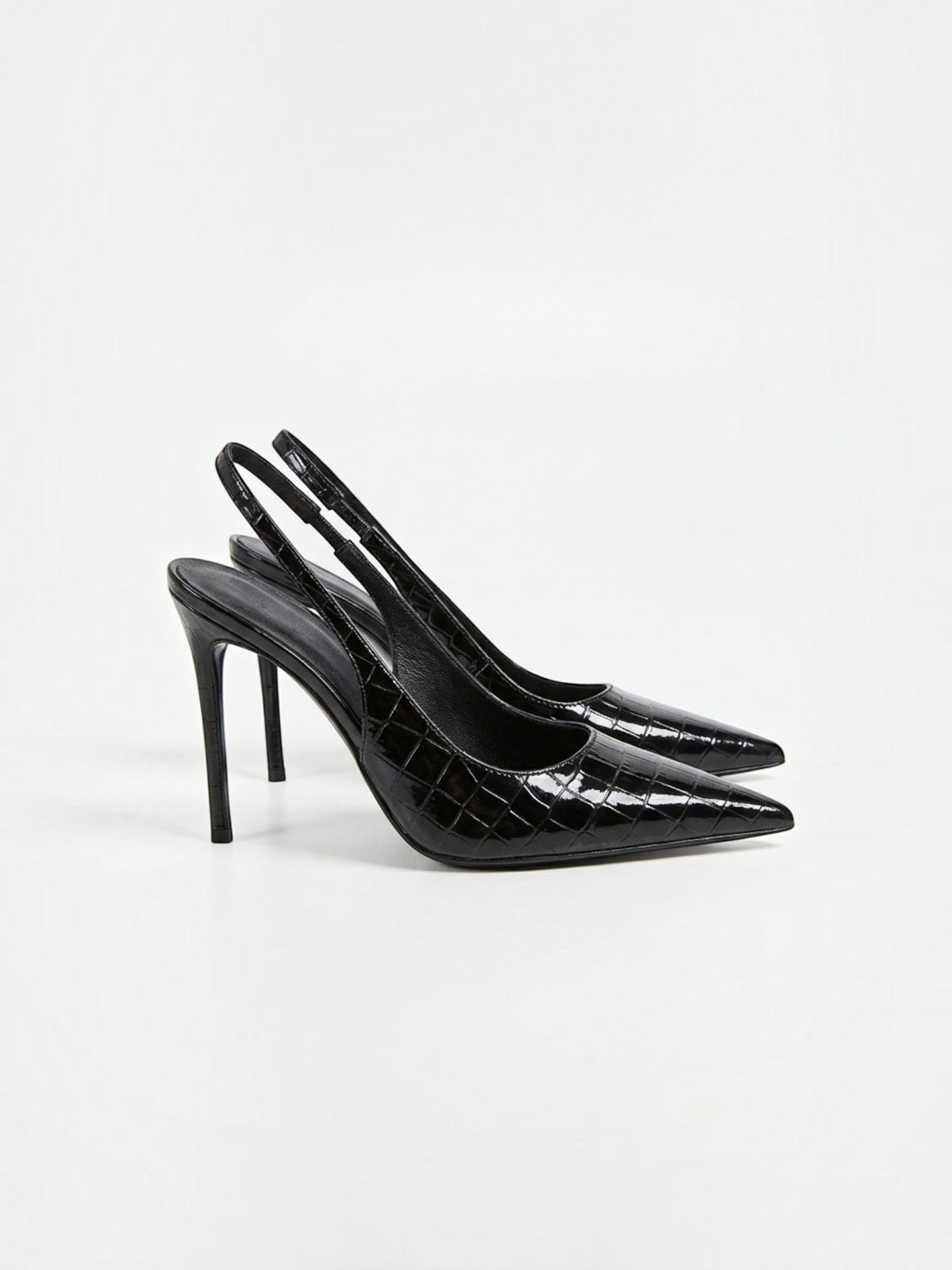 Elaris Croc Embossed Slingback Pumps