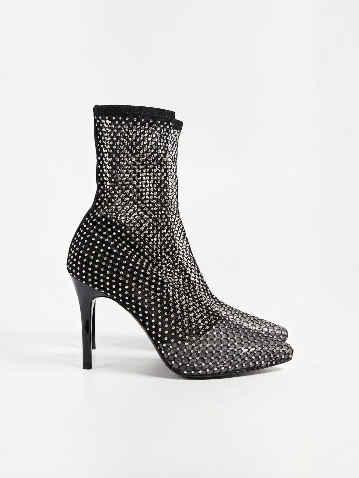 Galienne Rhinestone Stiletto Ankle Boots