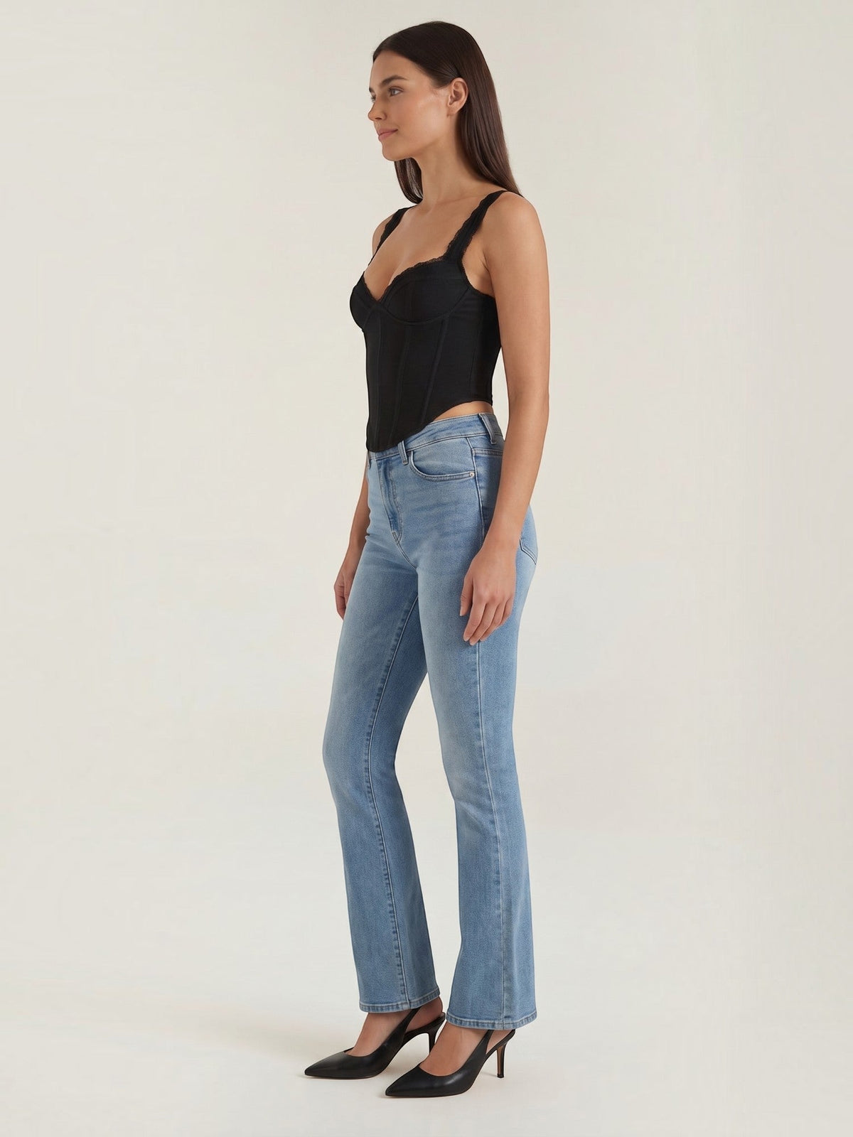 Freya Lace Trim Sweetheart Corset Top