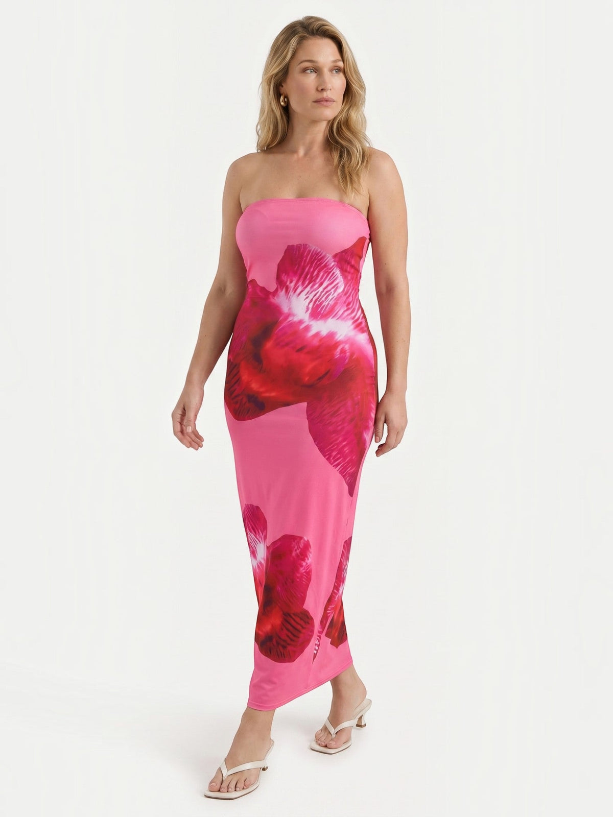 Dena Strapless Floral Bandeau Maxi Dress