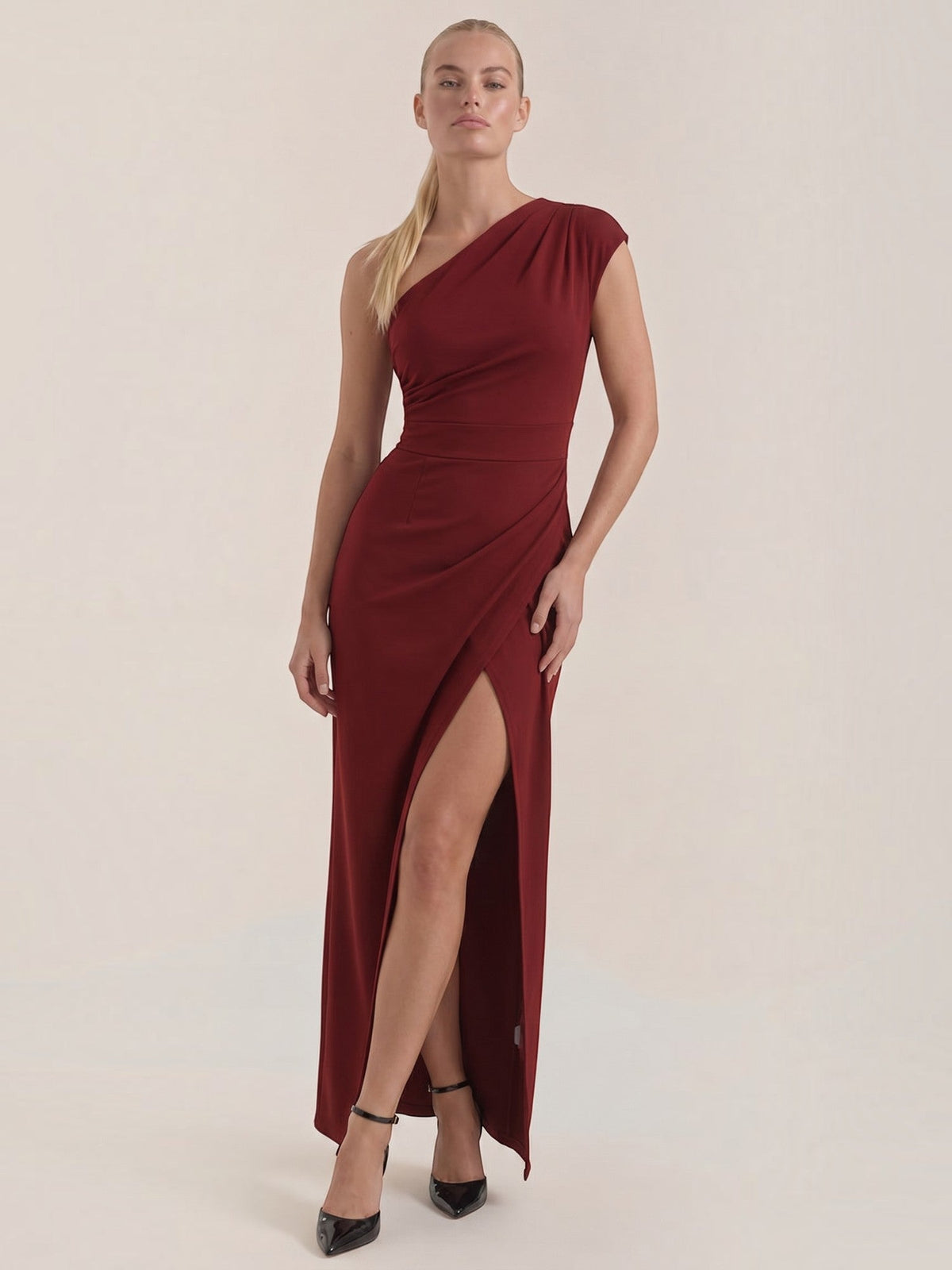 Fern One Shoulder Maxi Dress with Slit