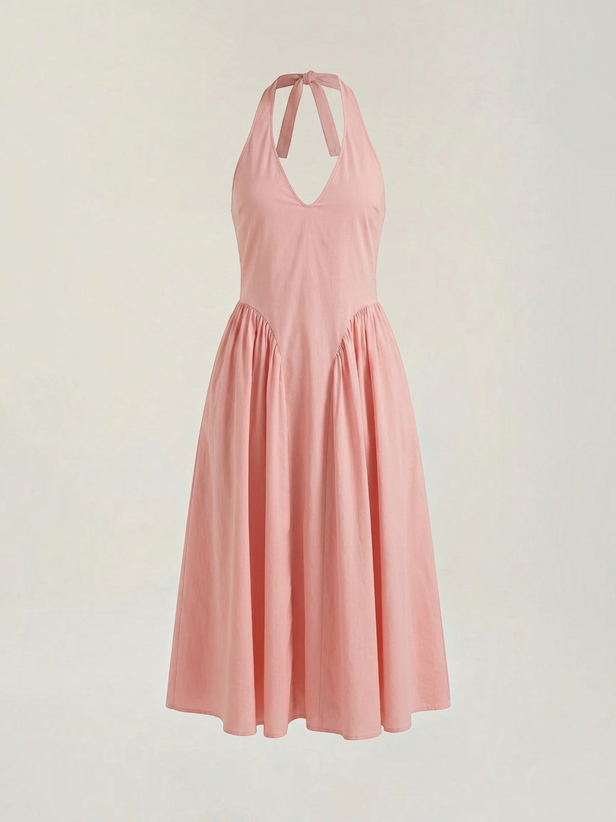 Kiara Halter Neck Drop Waist Midi Dress