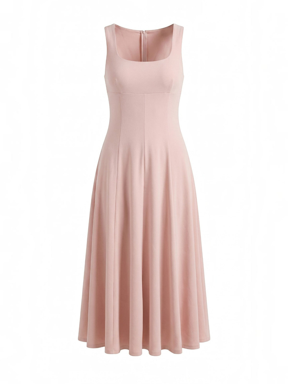 Florina Square Neck Panelled Midi Dress