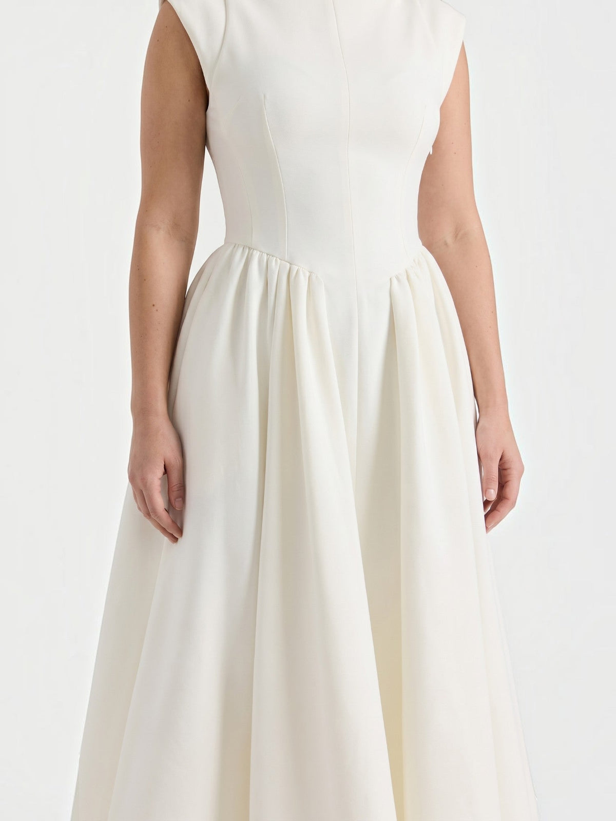 Janice Flutter Sleeve Flared Midi Dress