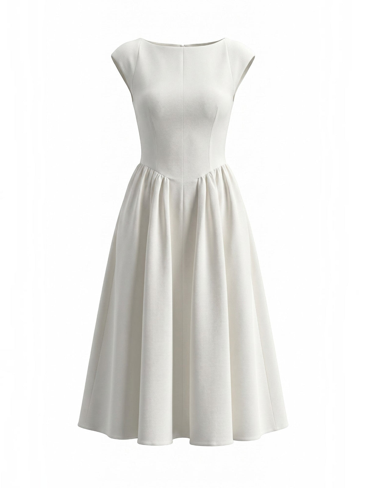 Janice Flutter Sleeve Flared Midi Dress
