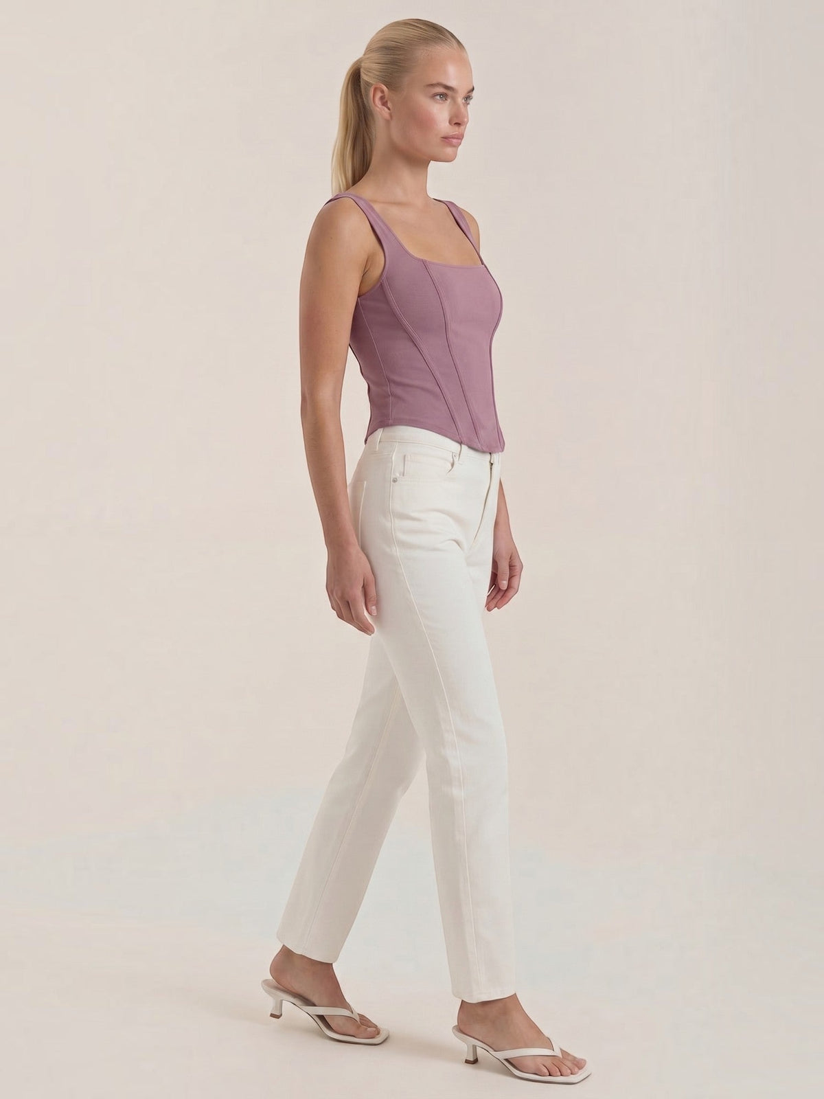 Eloise Corset Style Square Neck Tank Top