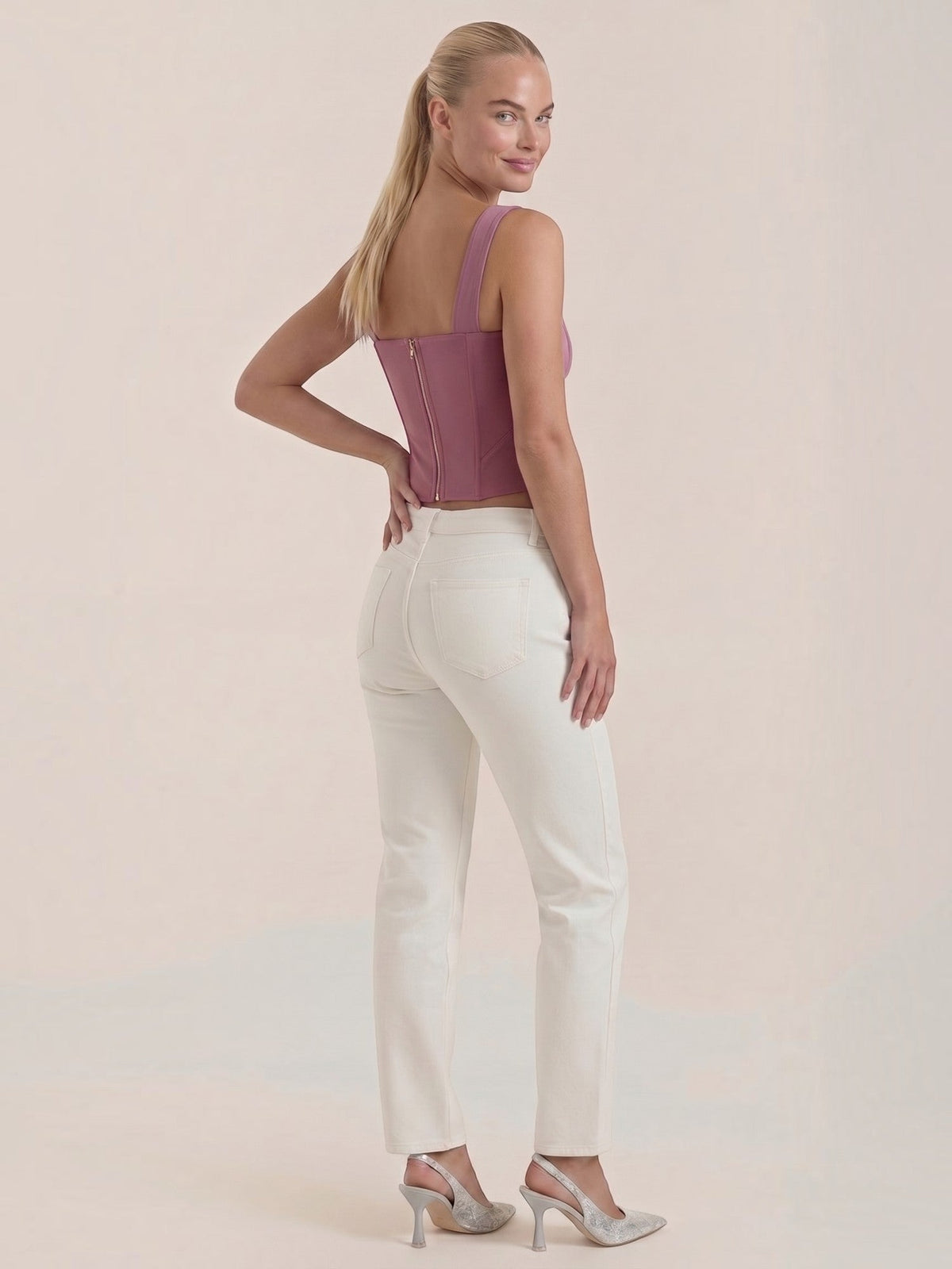 Eloise Corset Style Square Neck Tank Top