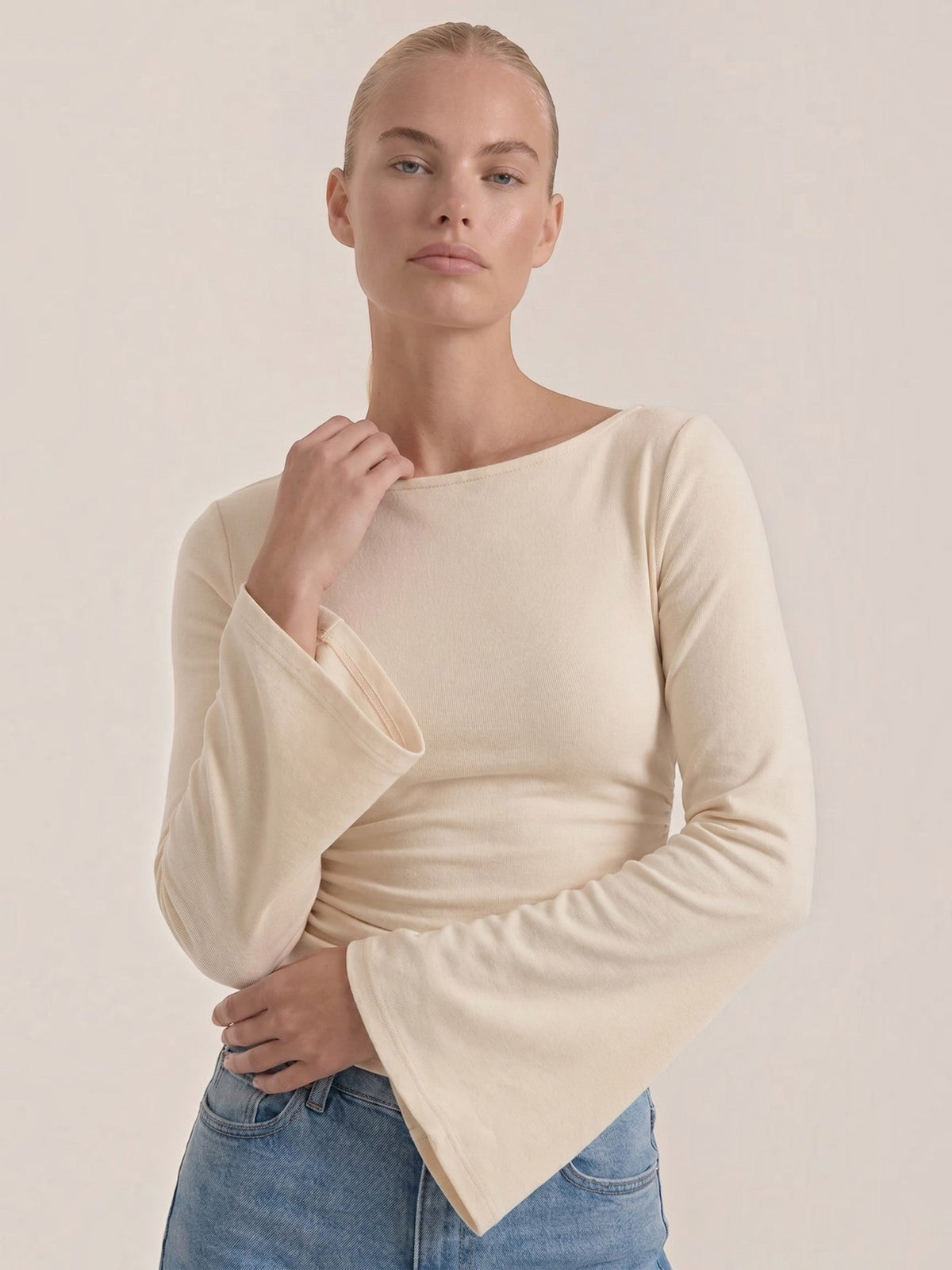 Leona Flared Trumpet Sleeve Top