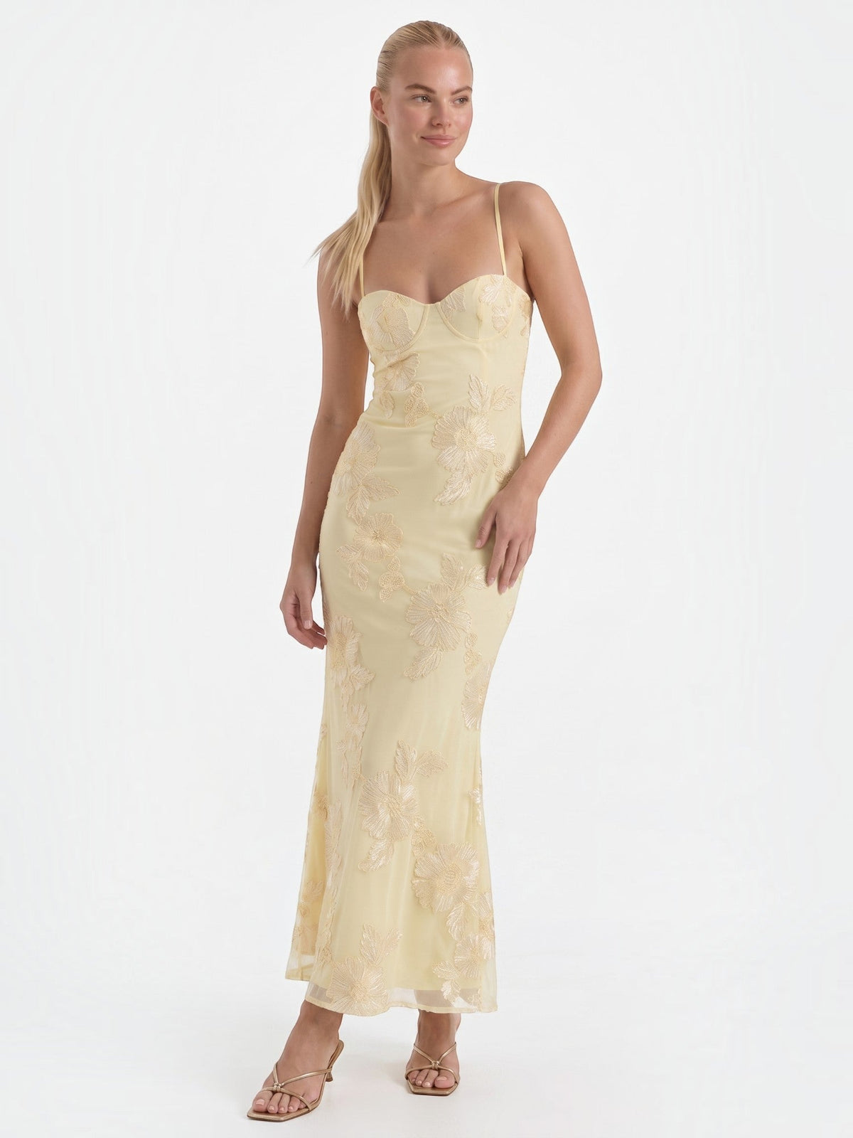 Chantal Floral Corset Style Maxi Dress