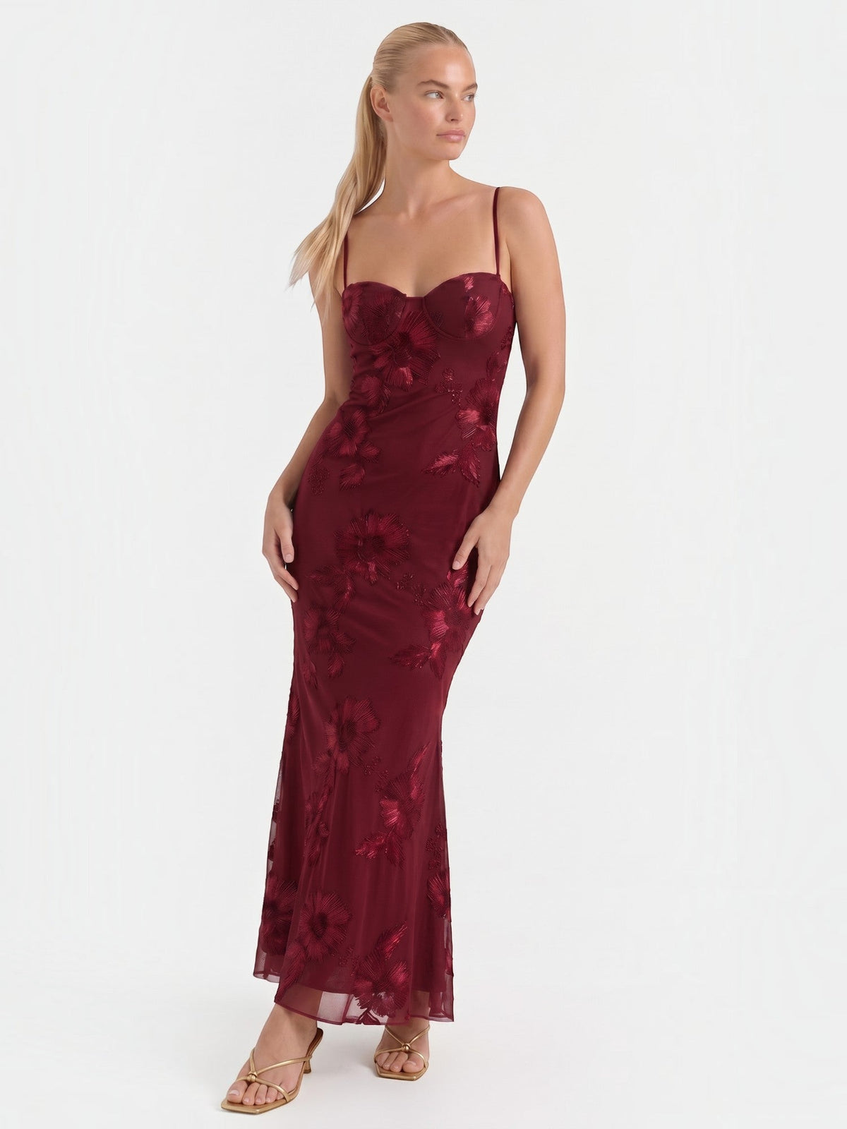 Chantal Floral Corset Style Maxi Dress