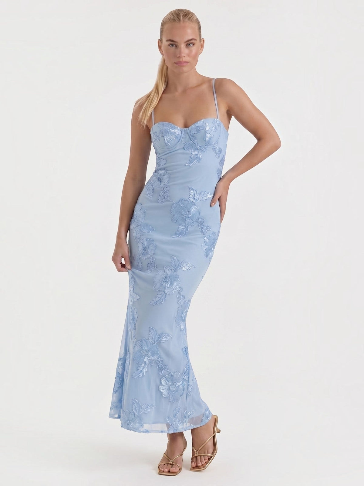 Chantal Floral Corset Style Maxi Dress
