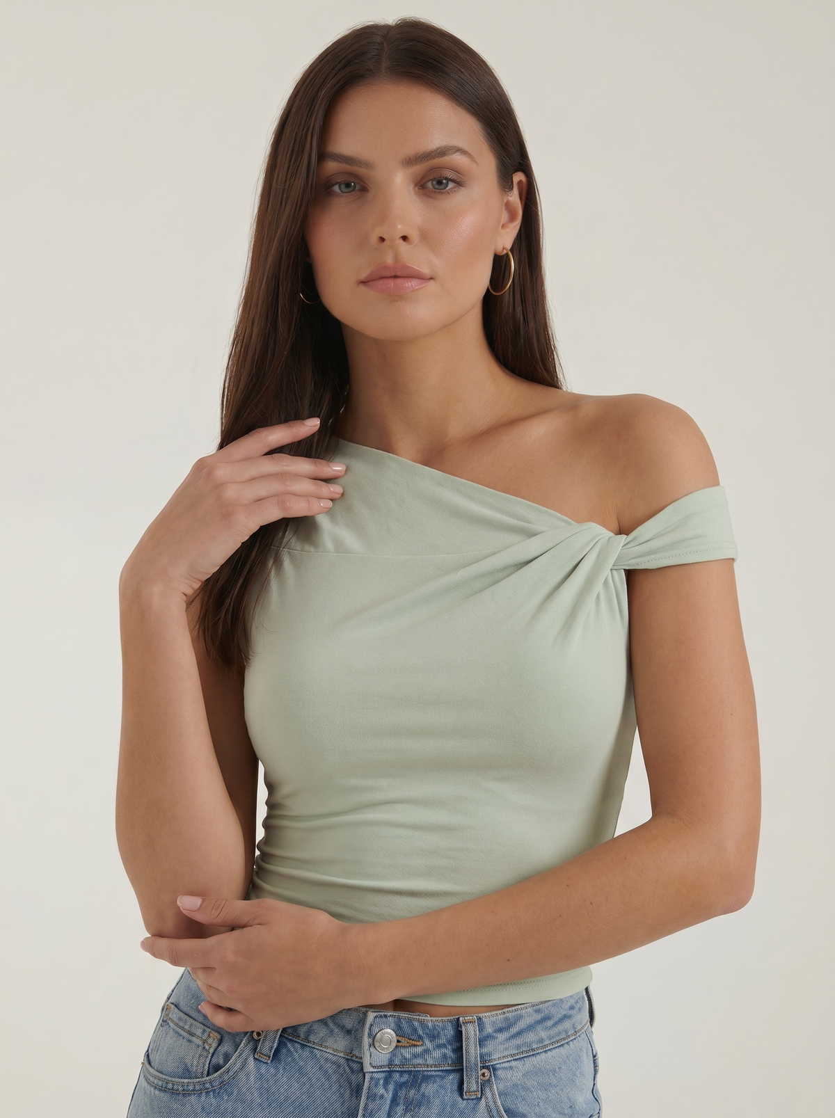 Celia One Shoulder Twist Top