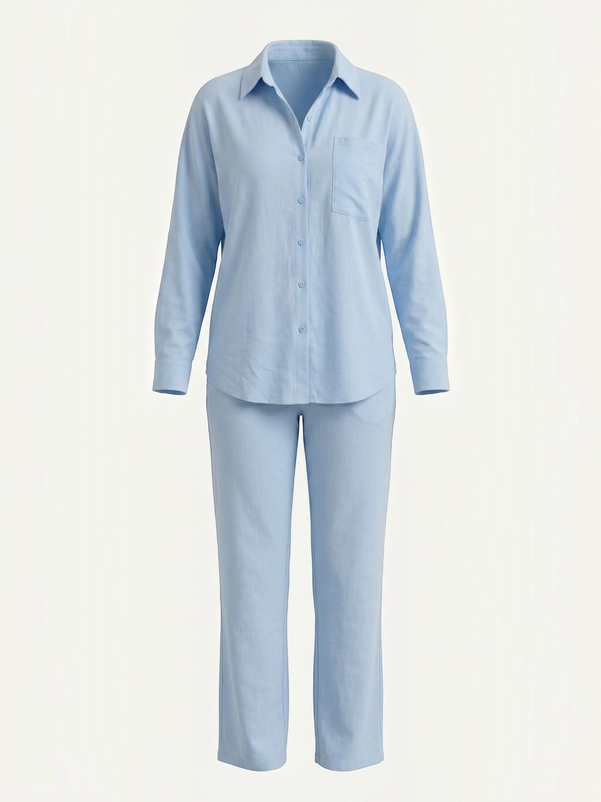Amber Cotton Overshirt and Wide Leg Pants Set