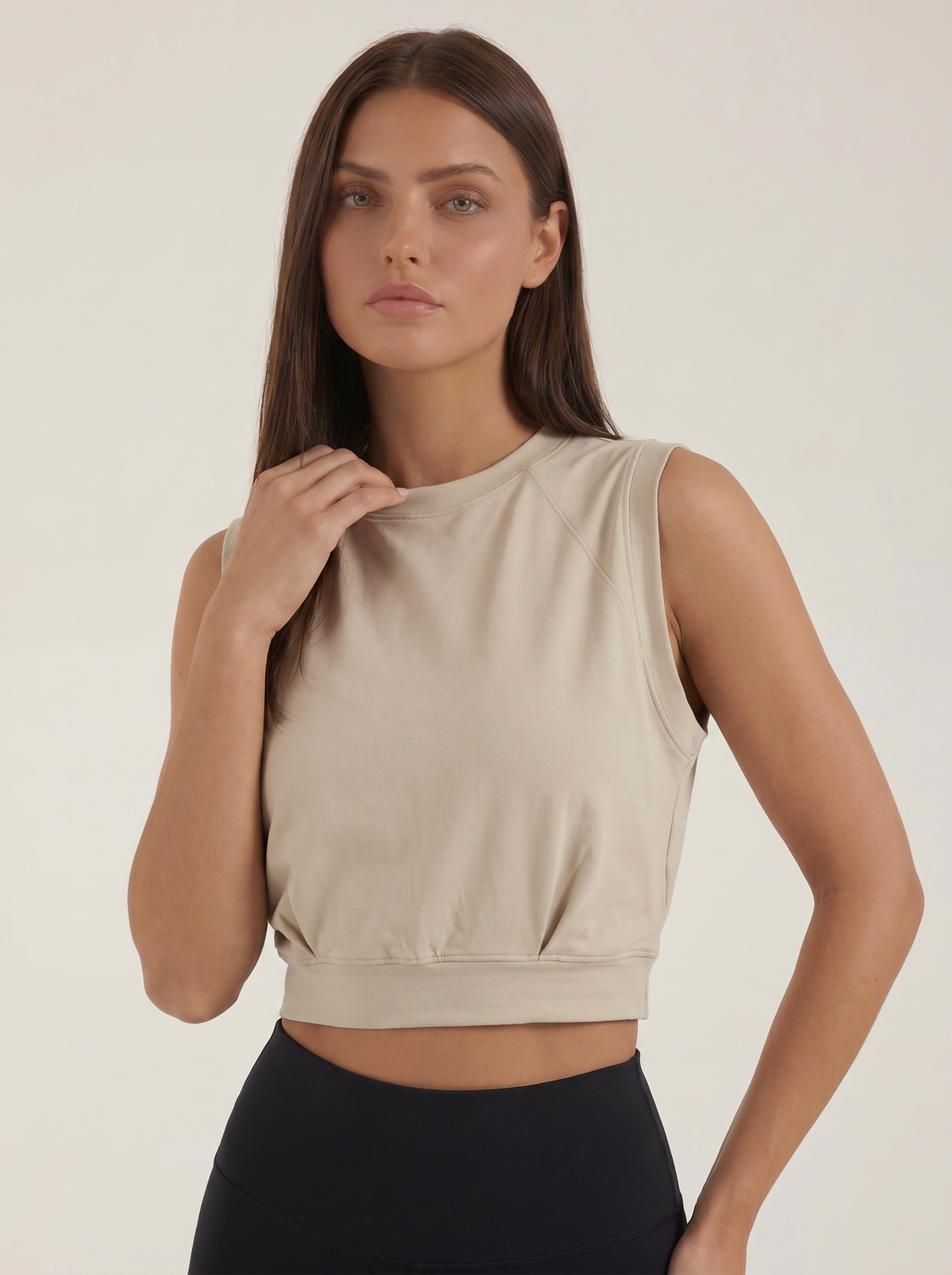 Faye Cotton Blend Crop Tank Top