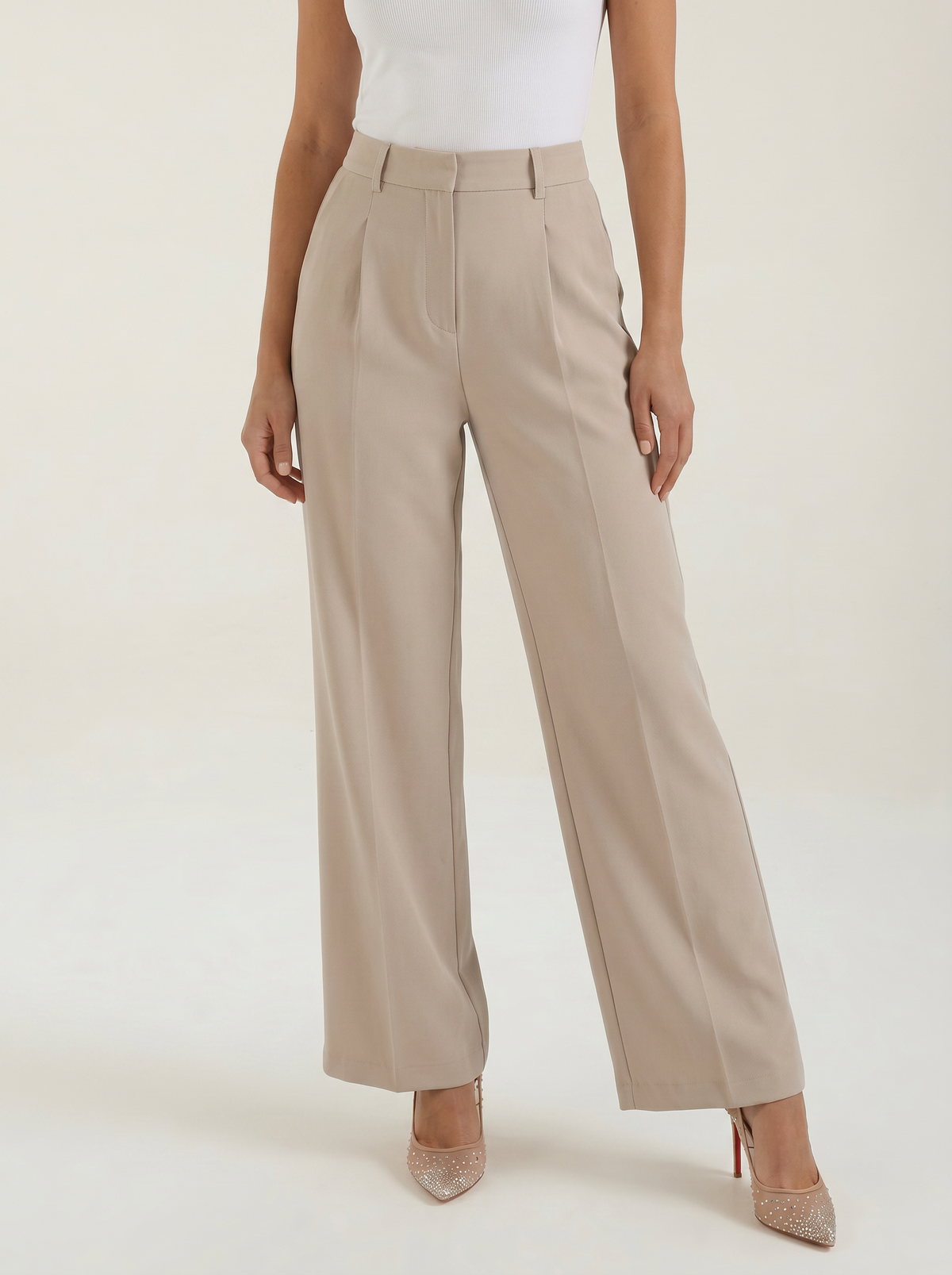 Emma Pleated High Waisted Wide Leg Pants