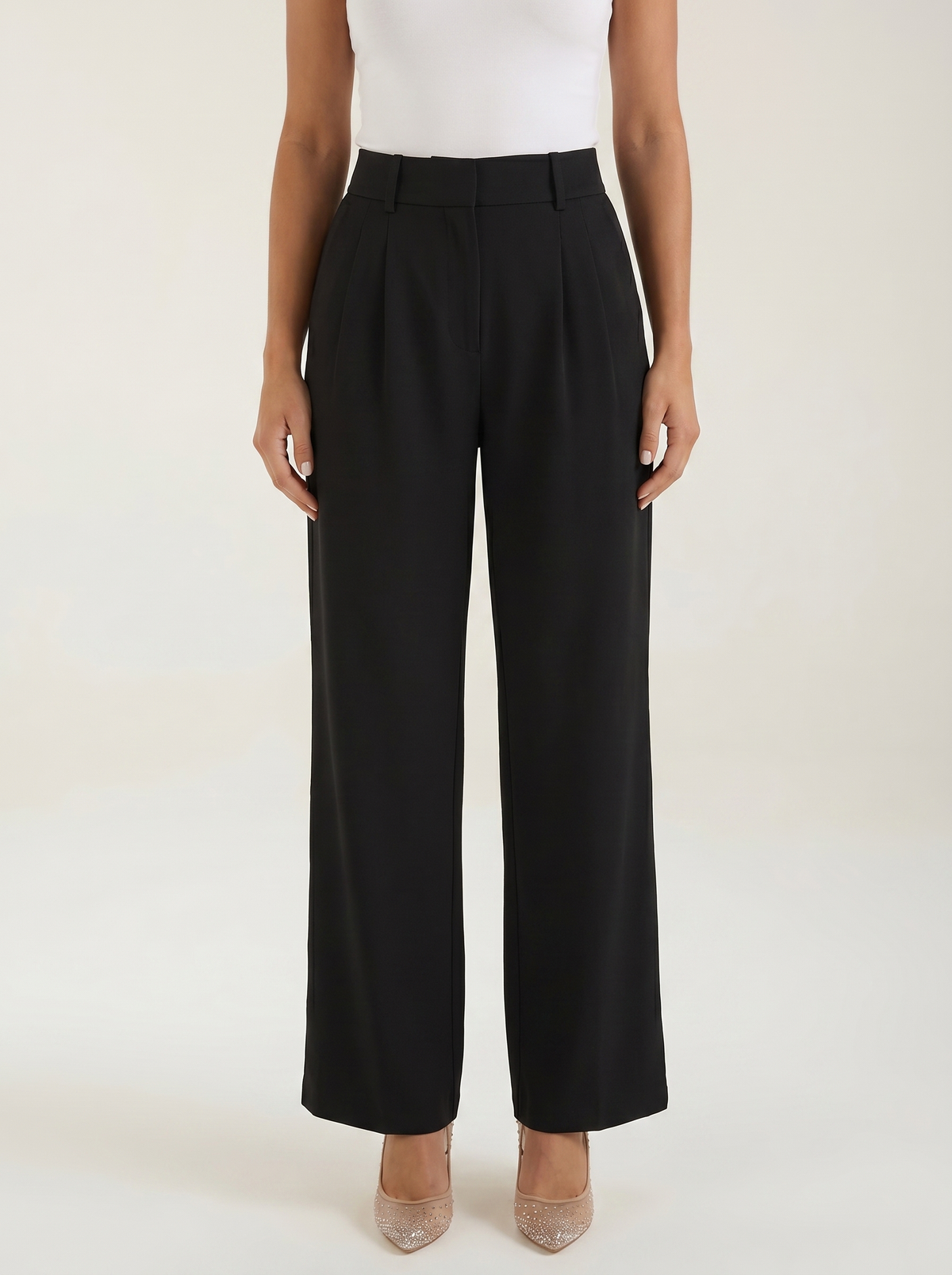 Emma Pleated High Waisted Wide Leg Pants