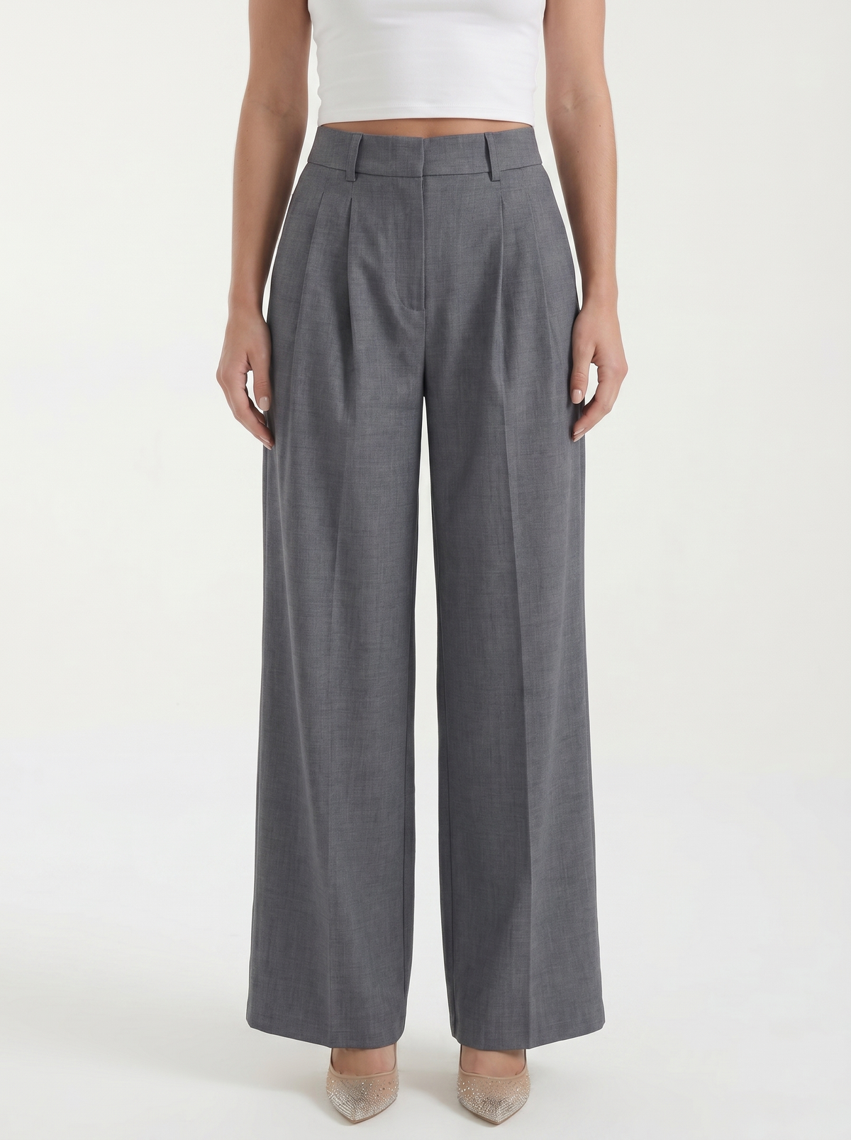 Courtney Linen Blend Wide Leg Pants