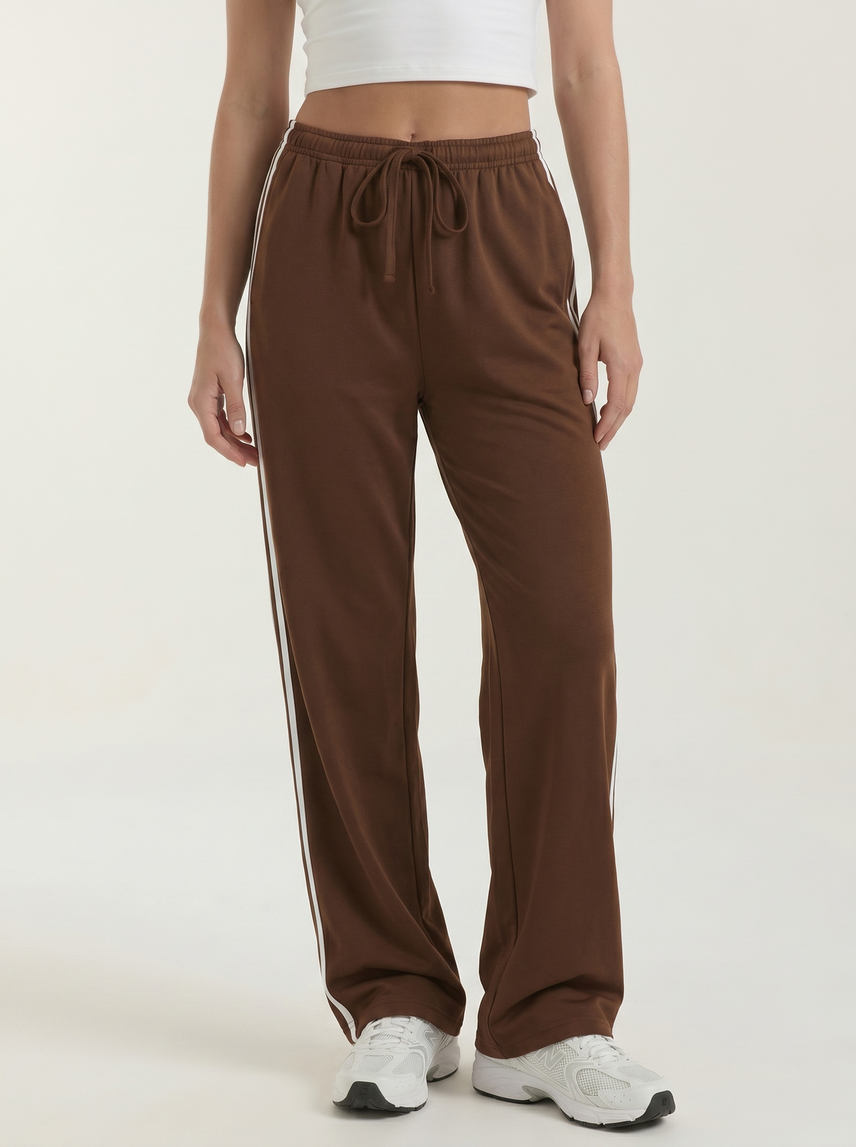 Eileen Side Stripe Wide Leg Joggers