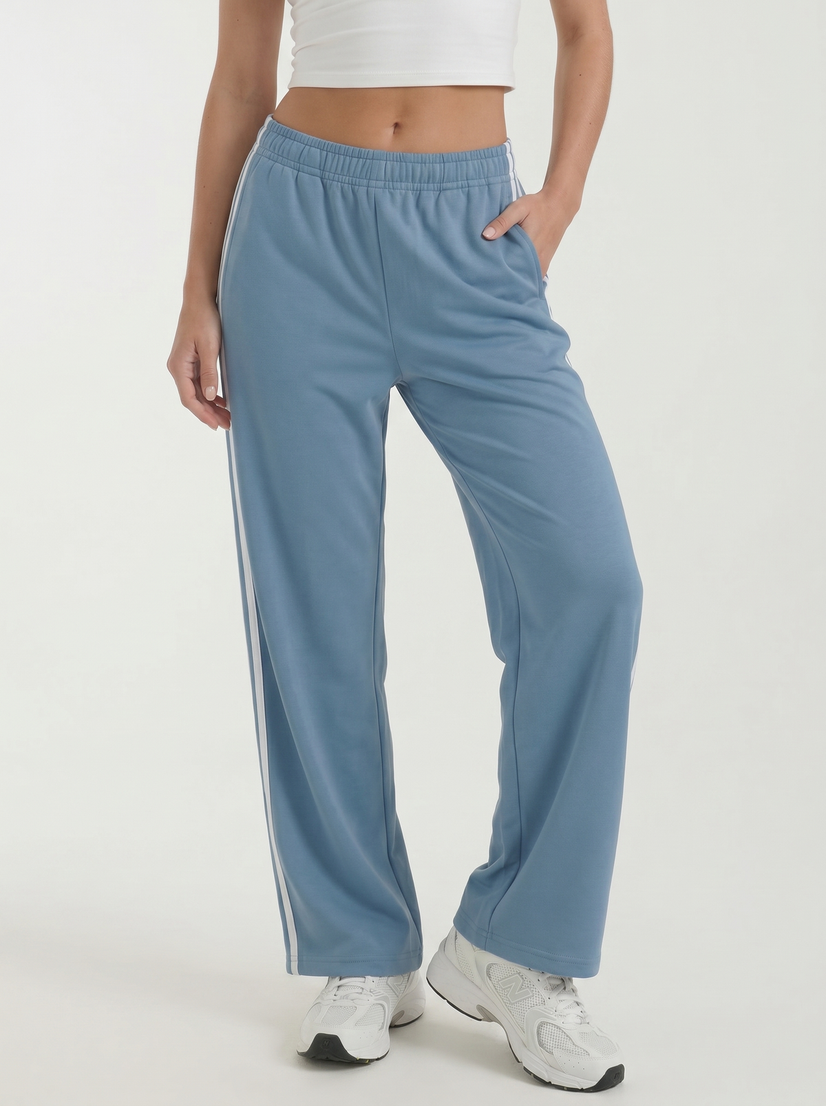 Eileen Side Stripe Wide Leg Joggers