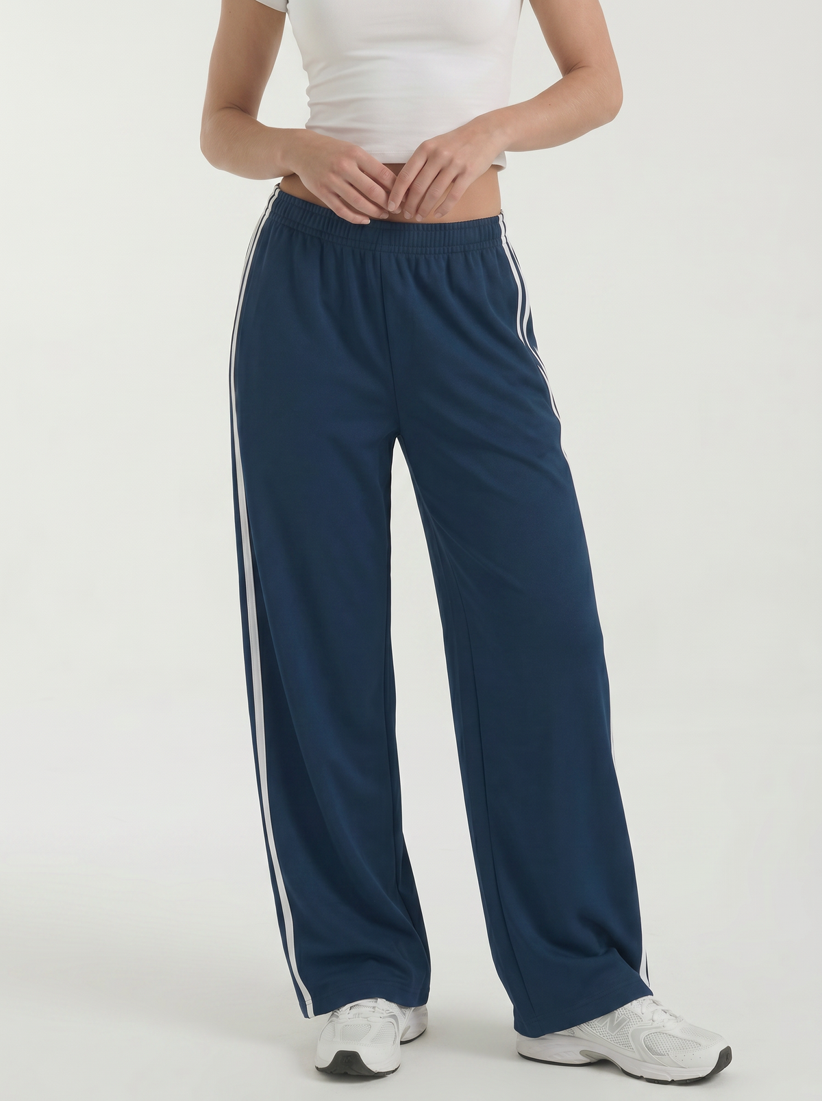 Eileen Side Stripe Wide Leg Joggers