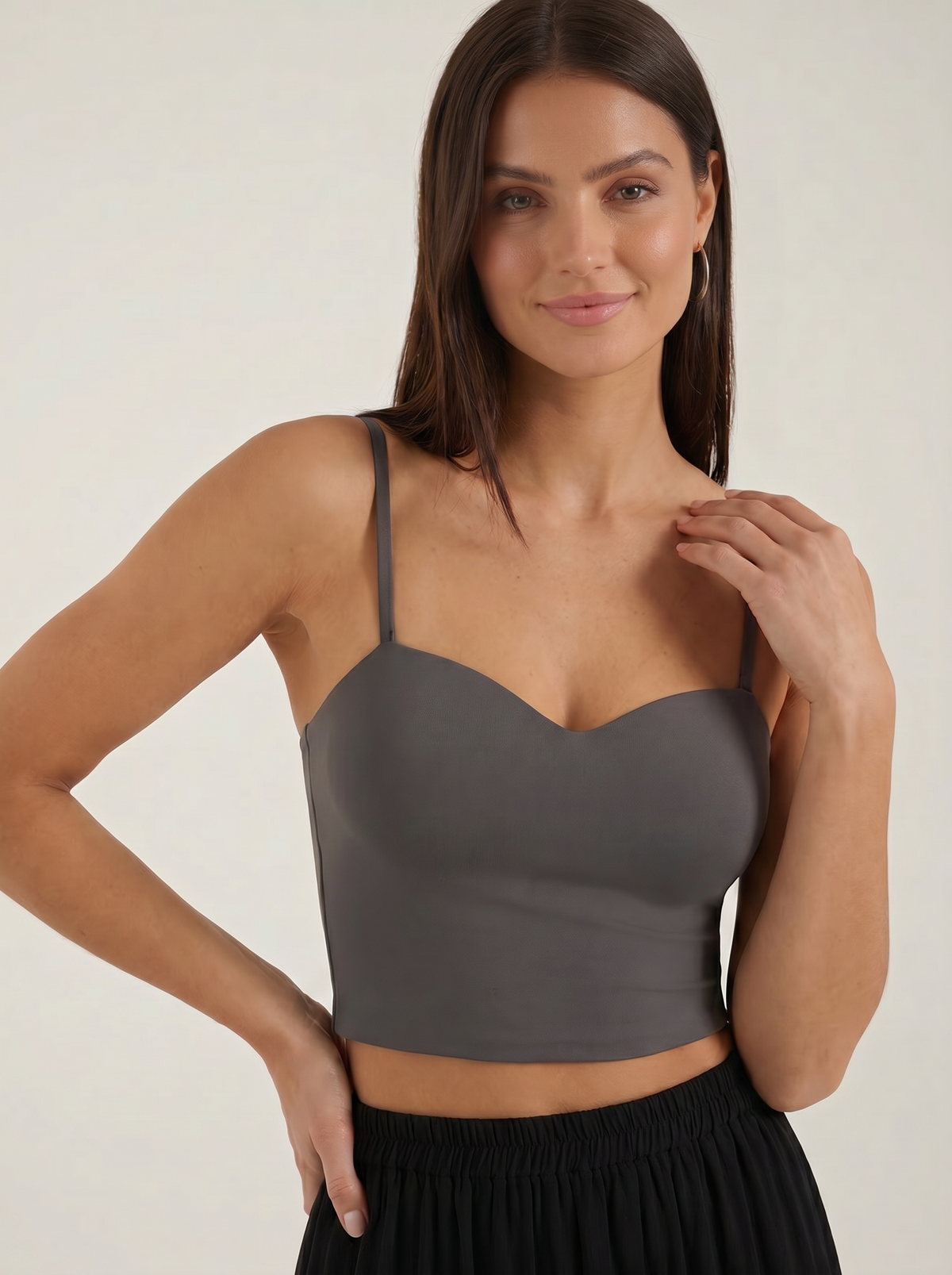Guinevere Sweetheart Neck Crop Top