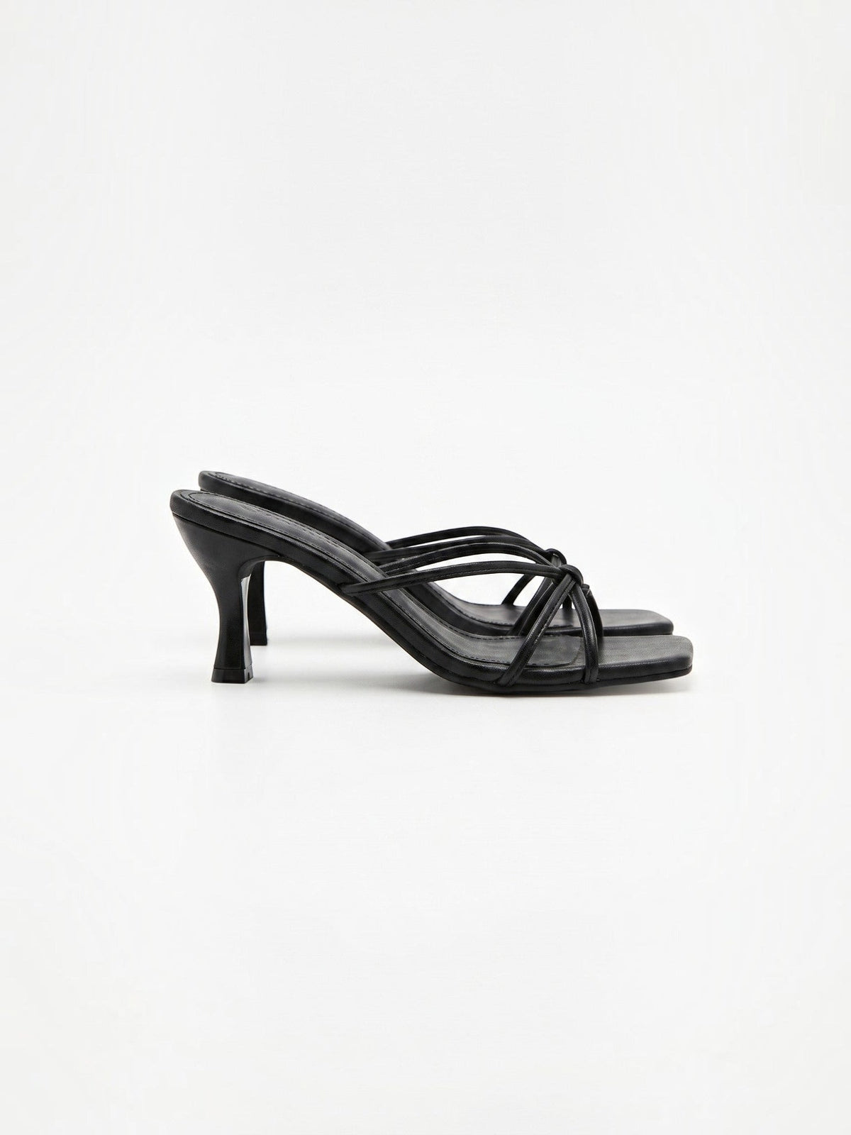 Christina Cross Strap Kitten Heel Sandals