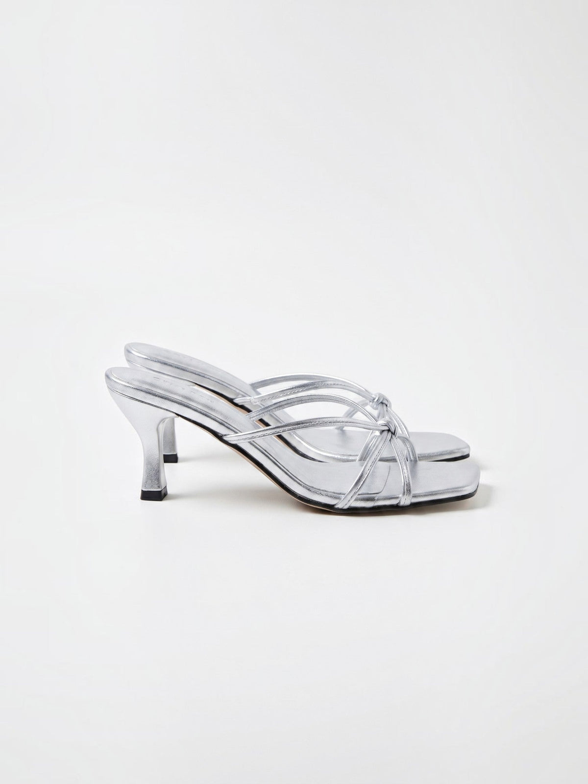 Christina Cross Strap Kitten Heel Sandals