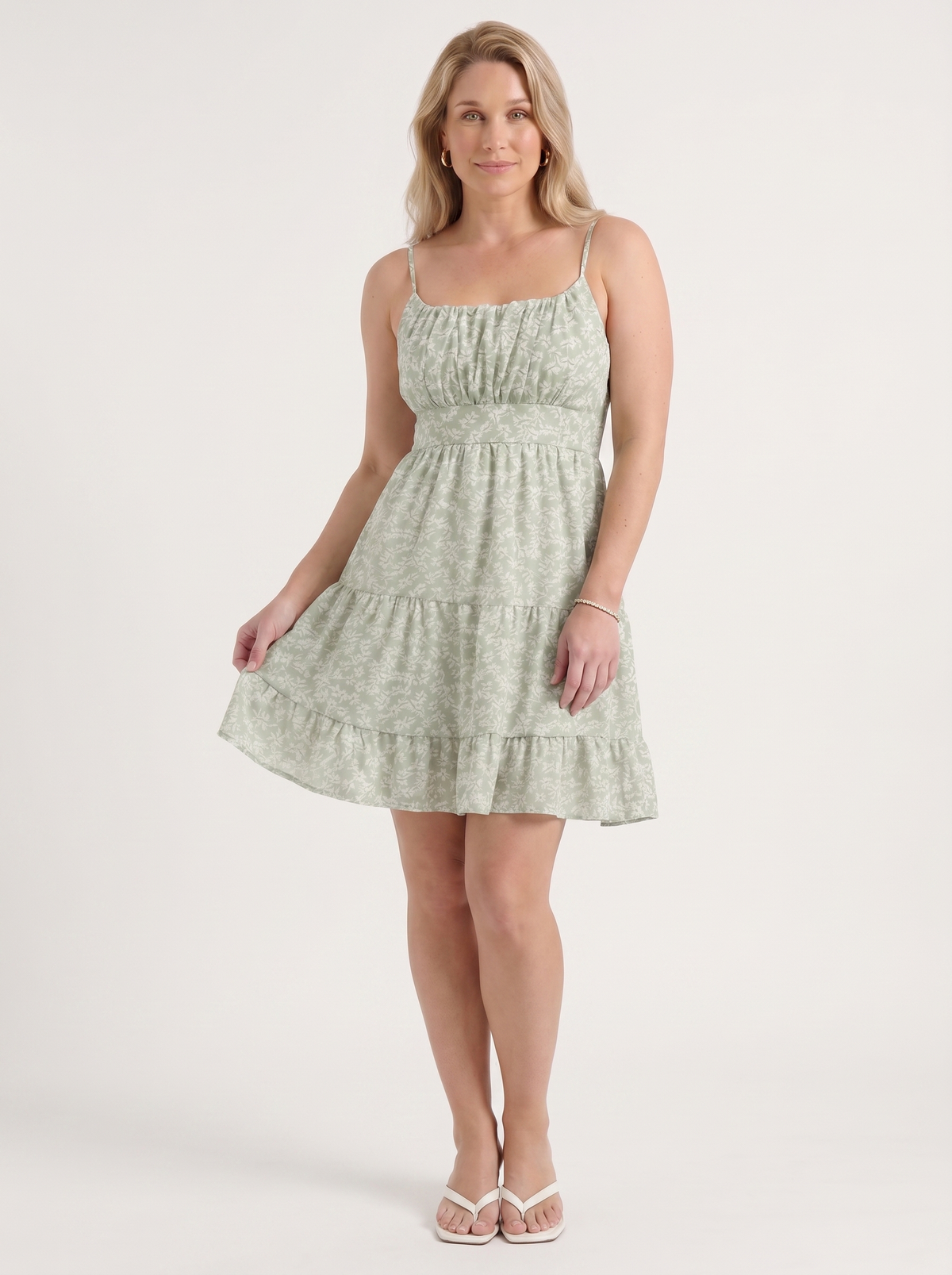 Kiana Floral Tiered Mini Dress