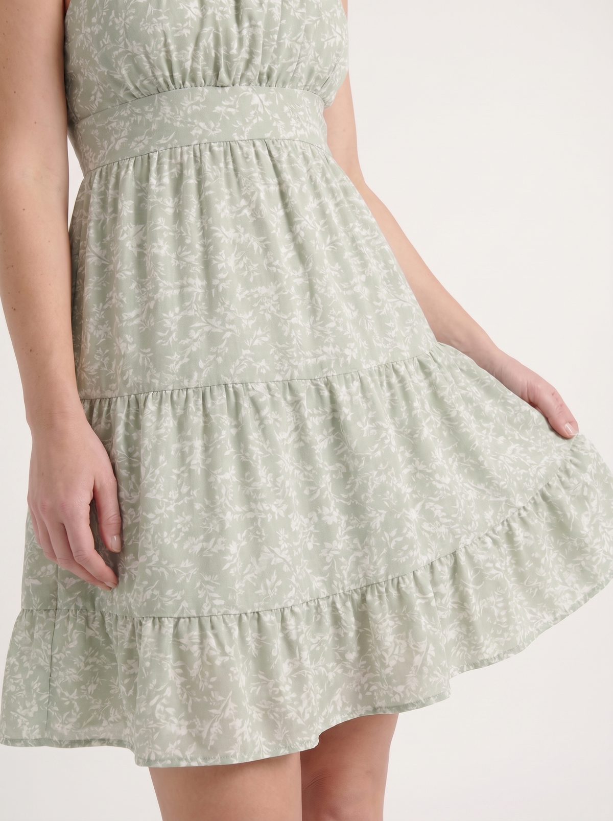 Kiana Floral Tiered Mini Dress