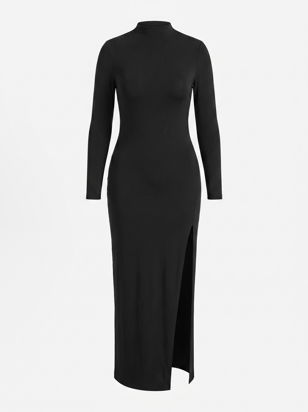 Alessandra Turtleneck Long Sleeve Maxi Dress with Slit