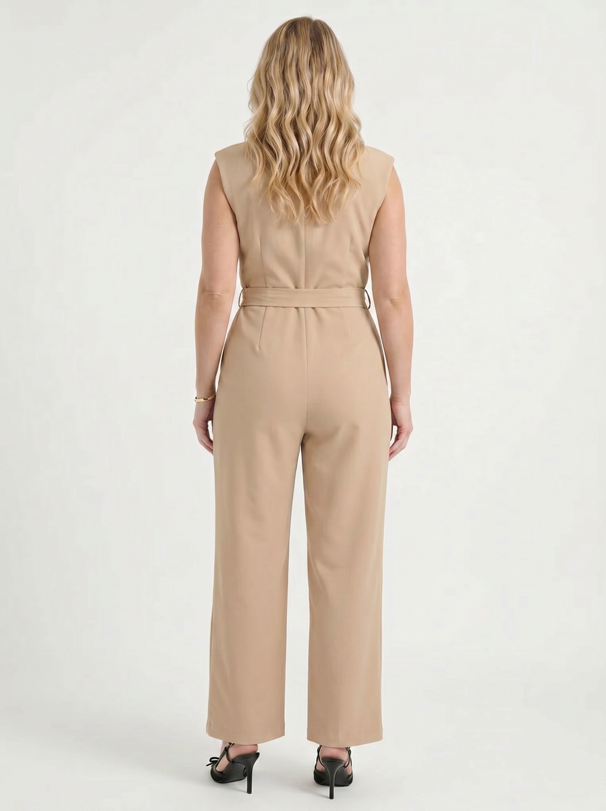 Kayleigh Wrap Front Belted Jumpsuit