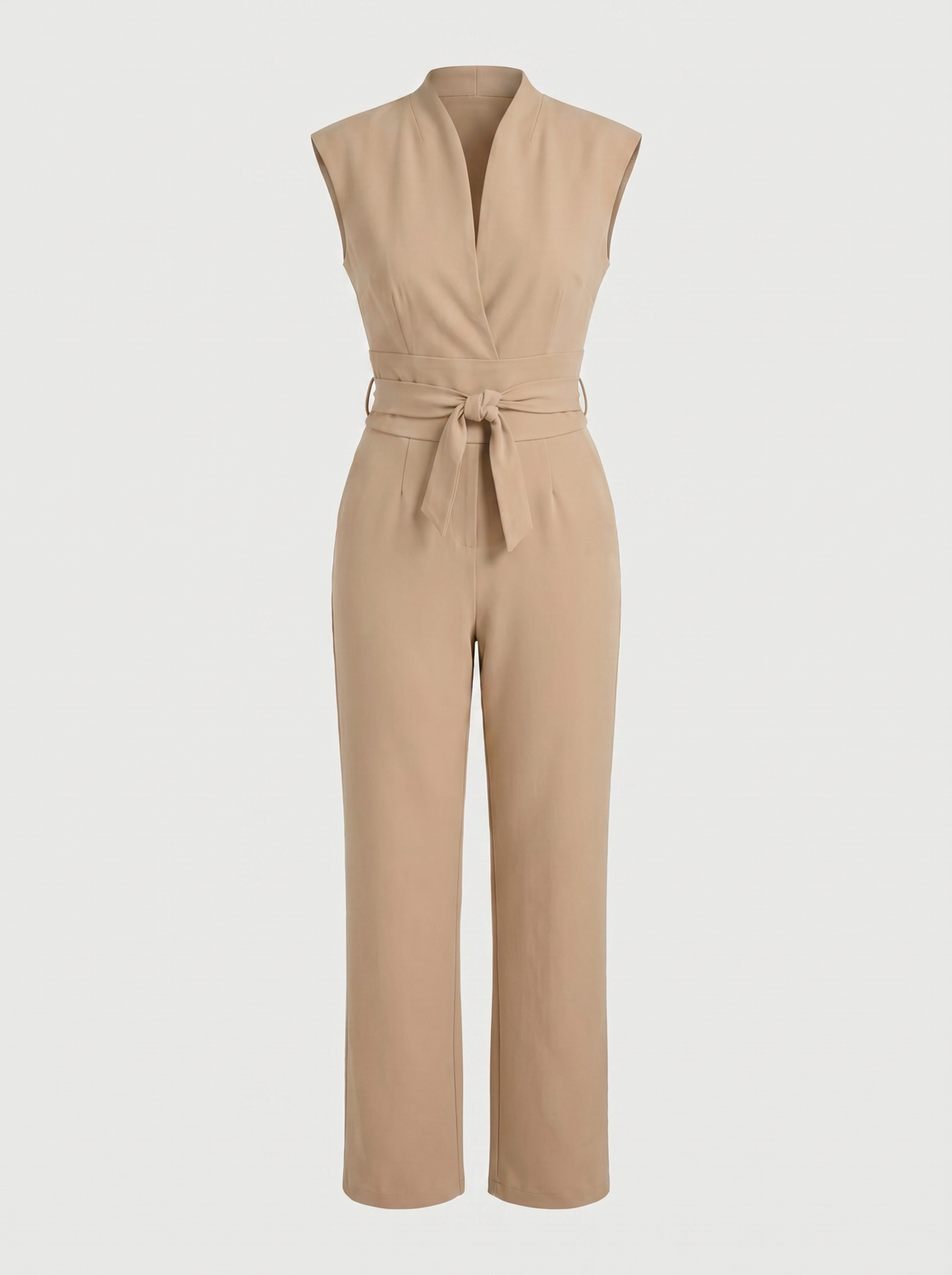 Kayleigh Wrap Front Belted Jumpsuit