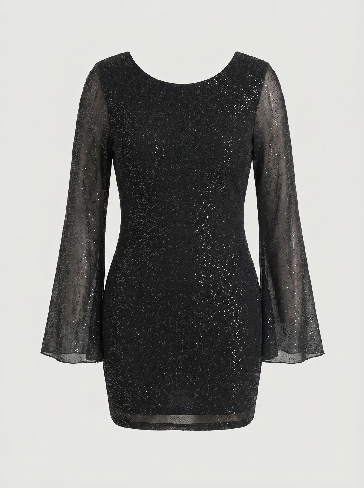 Camilla Glitter Flared Sleeve Mini Dress