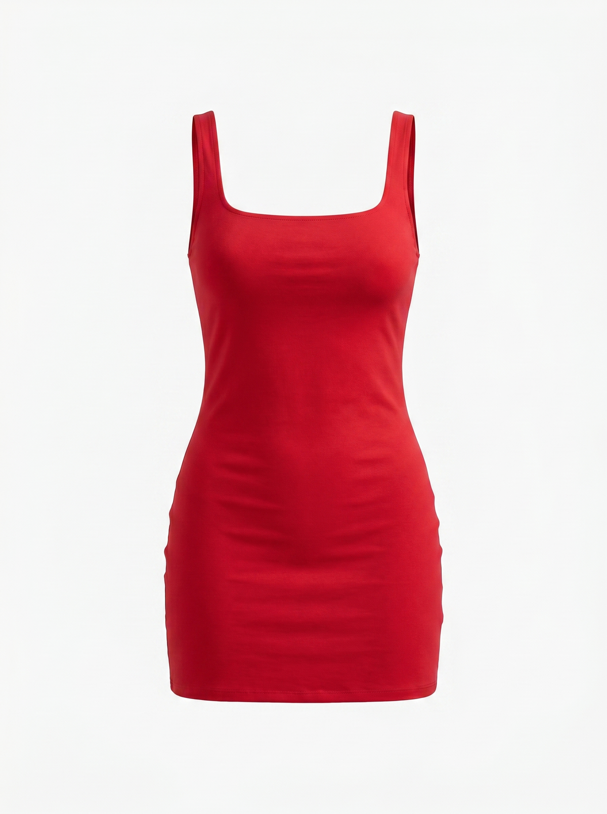 Alessia Square Neck Wide Strap Mini Dress