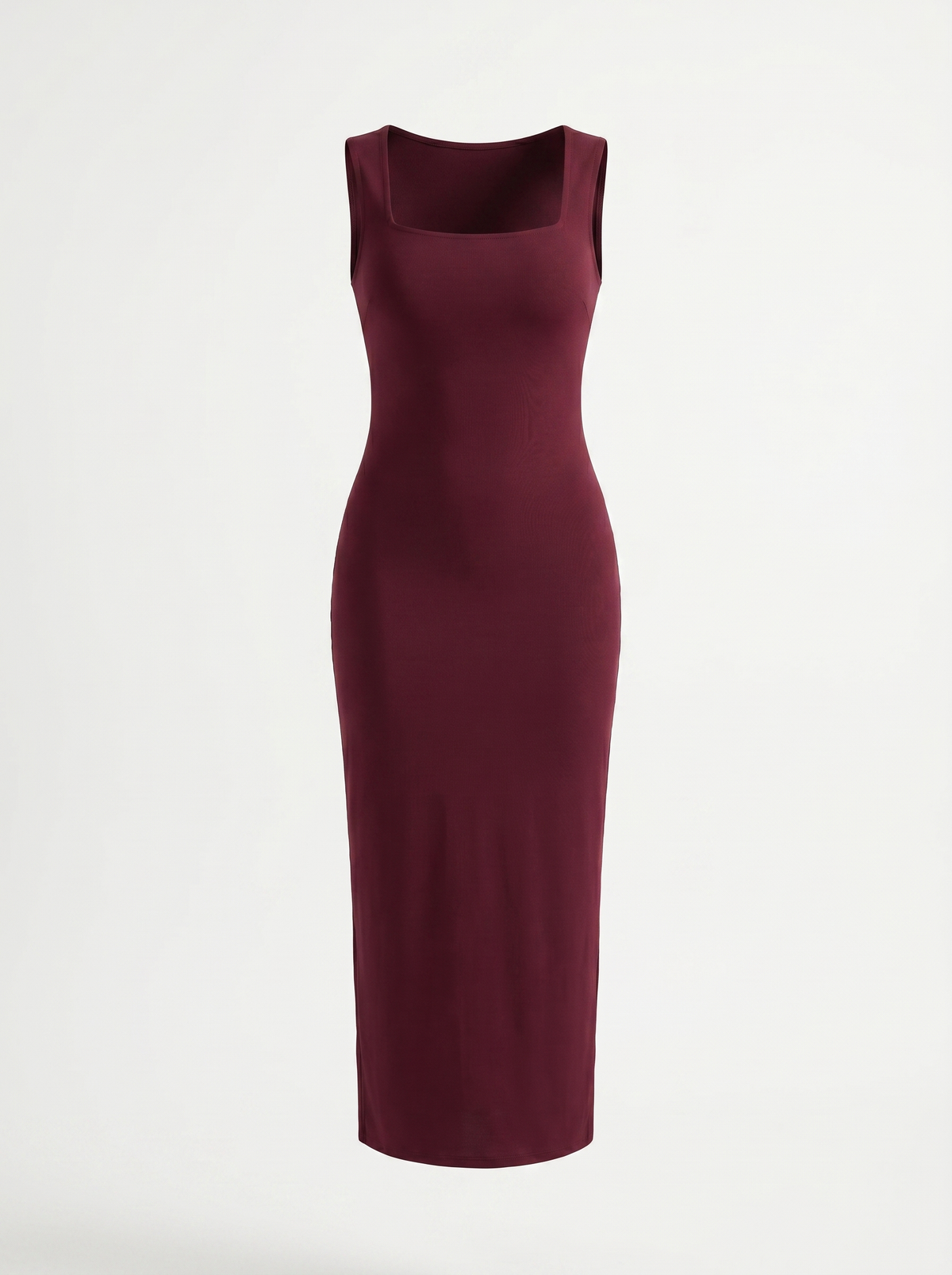 Daniela Square Neck Wide Strap Bodycon Maxi Dress