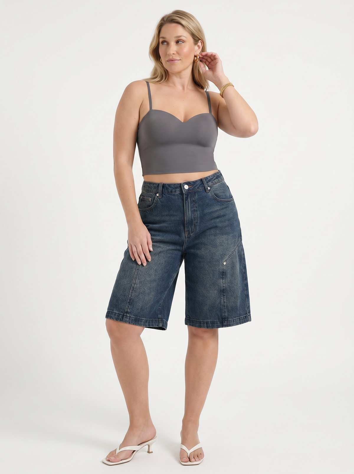 Caretta Denim Cargo Bermuda Shorts