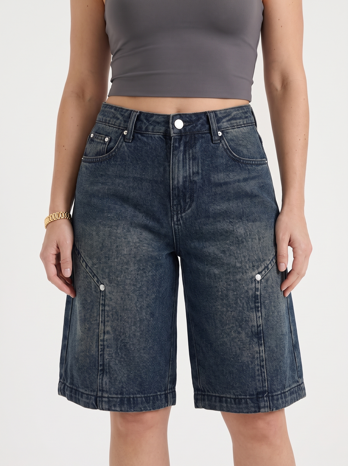Caretta Denim Cargo Bermuda Shorts