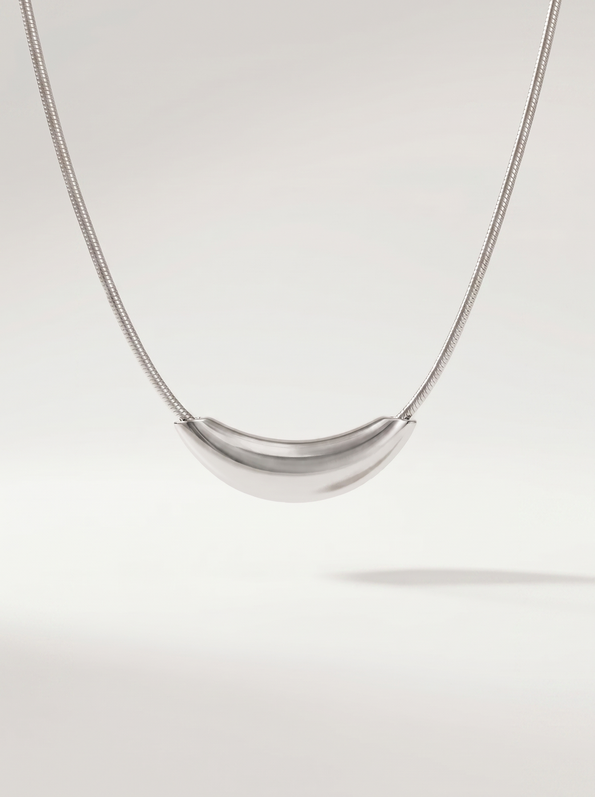 Ilse Snake Chain Curved Pendant Necklace