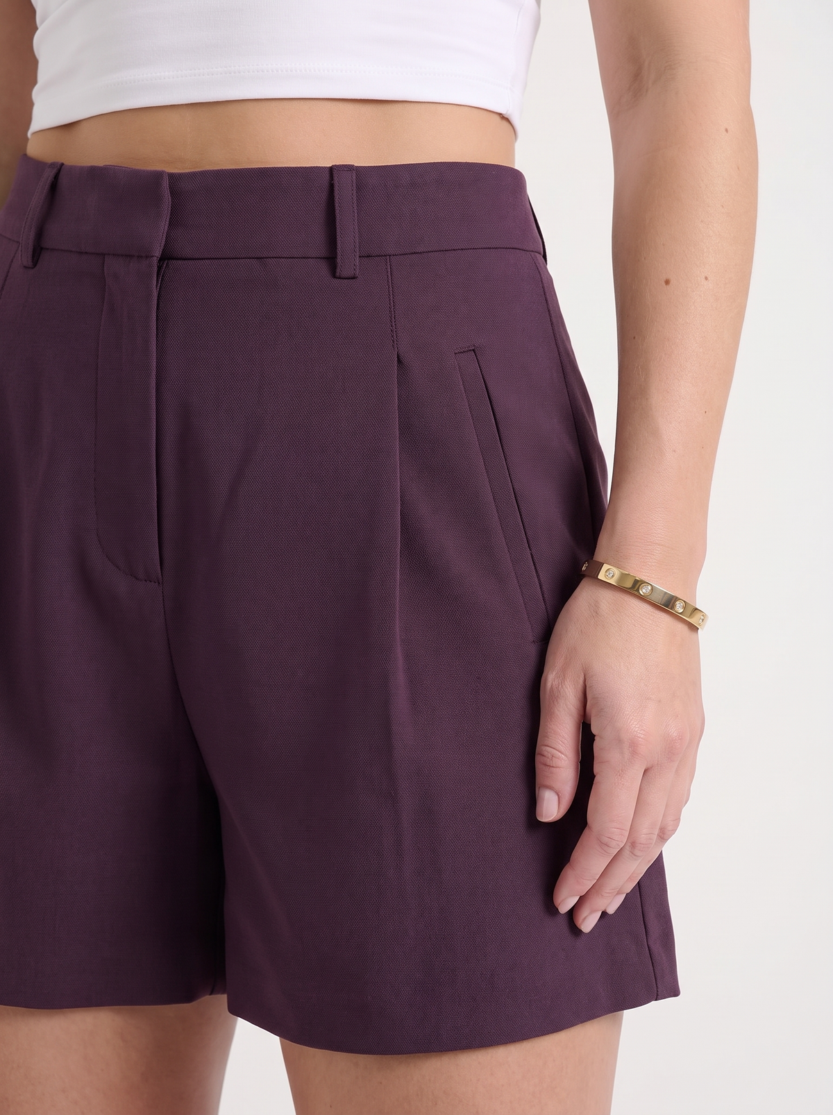 Kyrine Pleated Shorts with Pockets