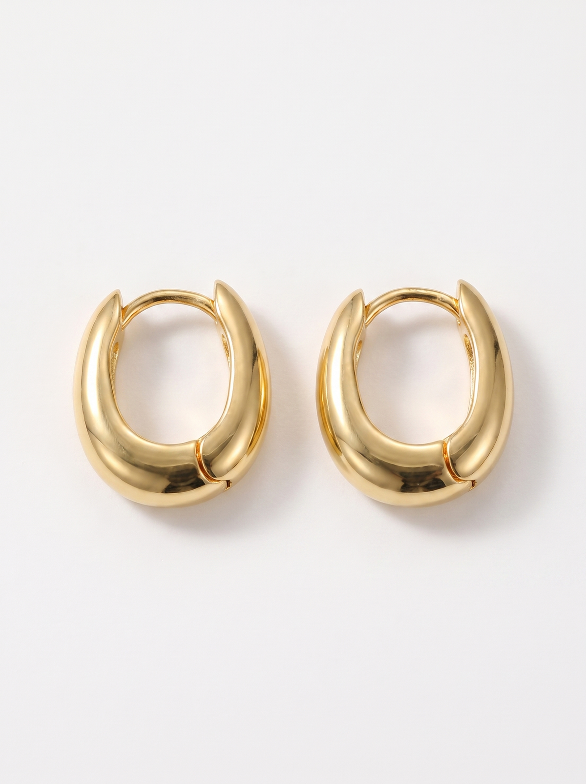 Ginevra Round Huggie Hoop Earrings