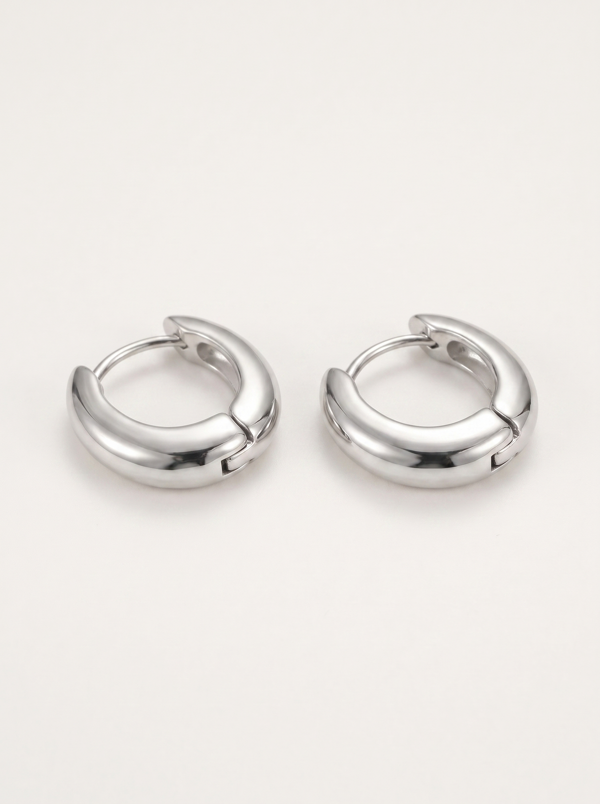 Ginevra Round Huggie Hoop Earrings