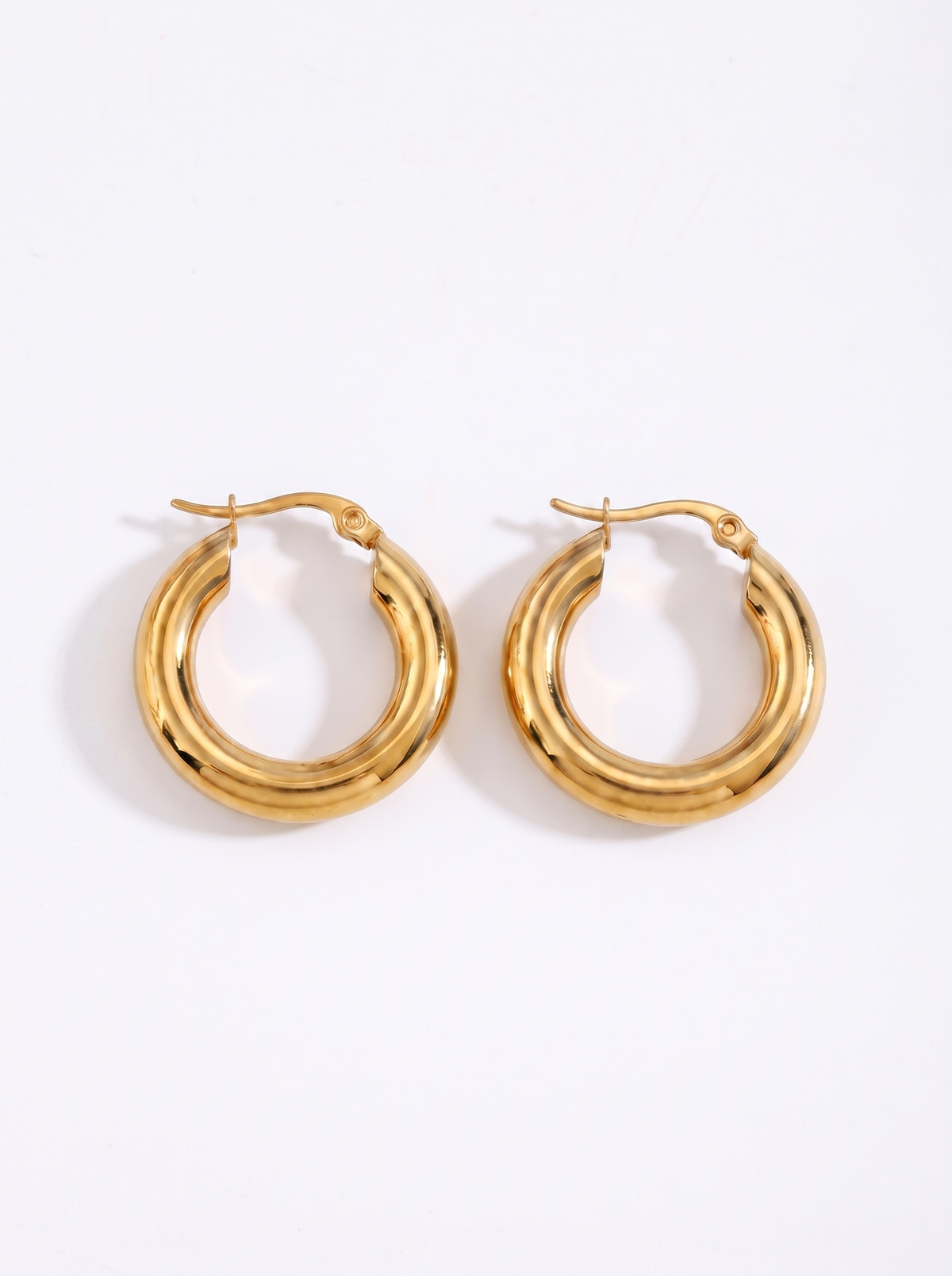 Johanna Chunky Round Hoop Earrings