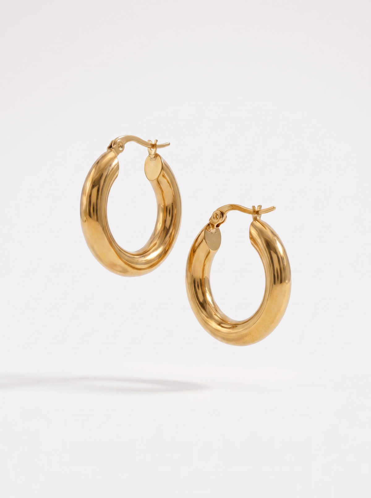 Johanna Chunky Round Hoop Earrings