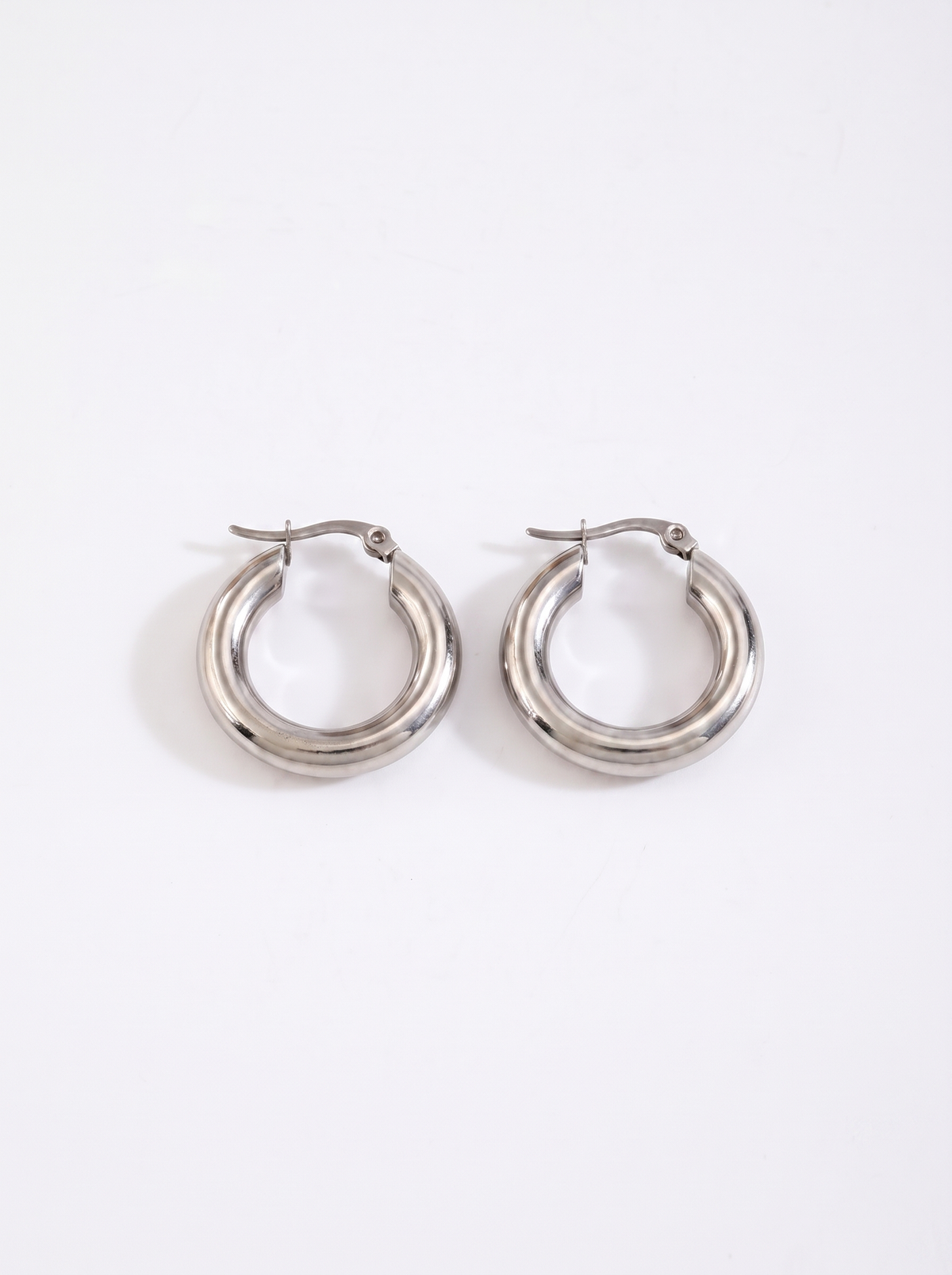 Johanna Chunky Round Hoop Earrings