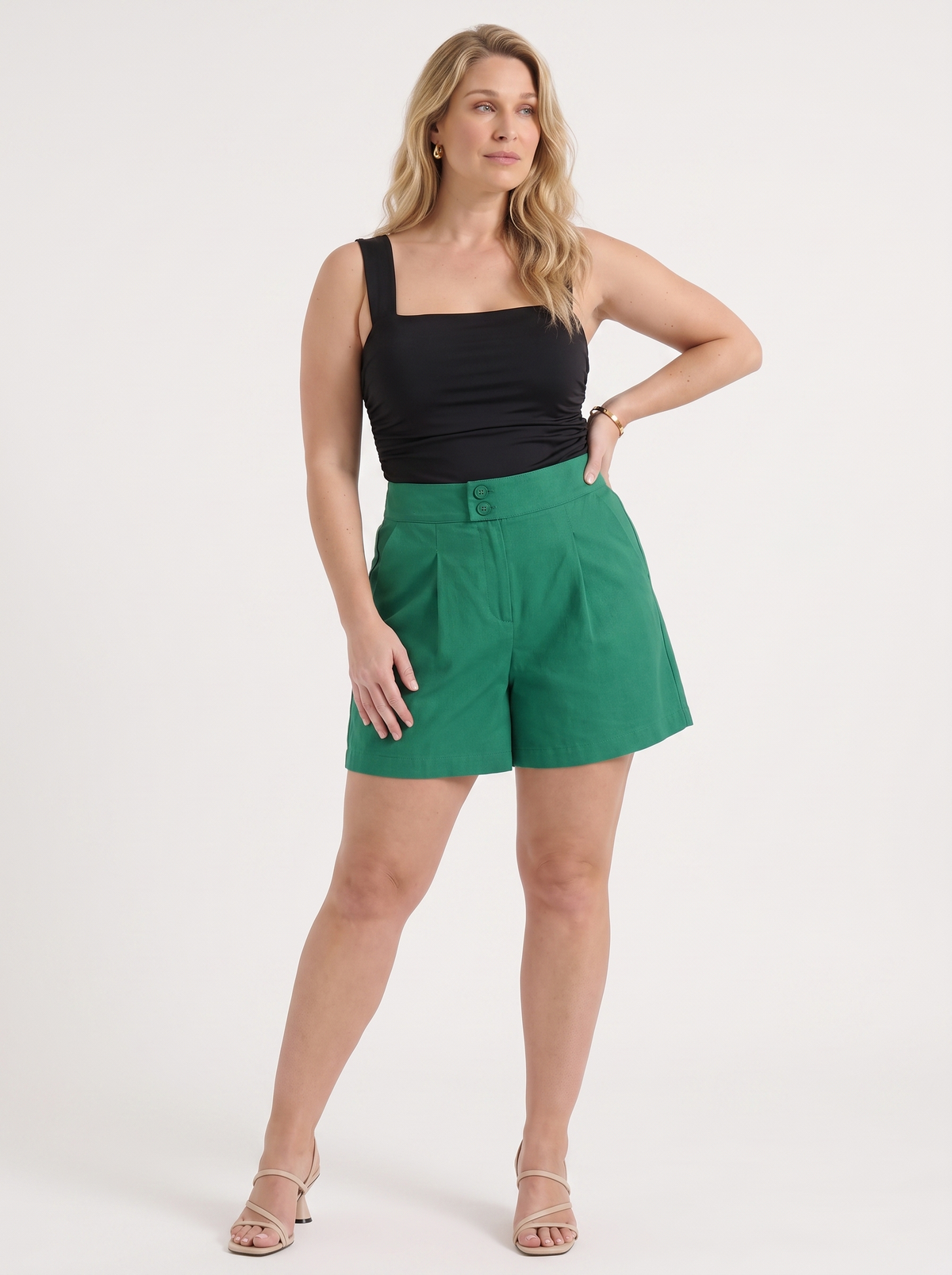 Carla Double Button Tailored Shorts