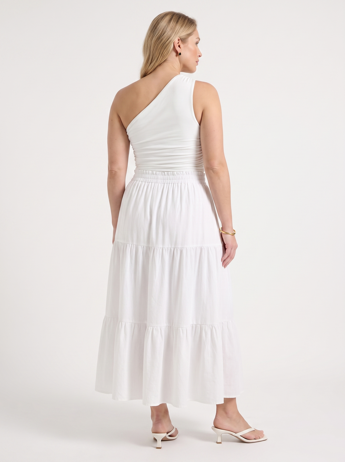 Agnes Tiered Maxi Skirt with Tie Waist