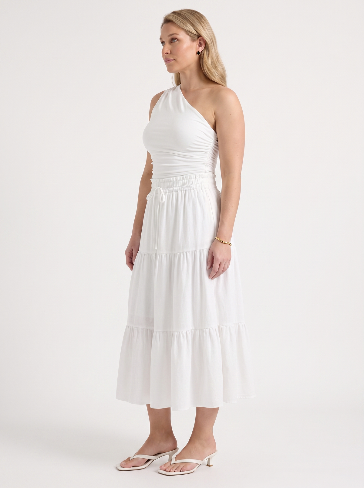Agnes Tiered Maxi Skirt with Tie Waist