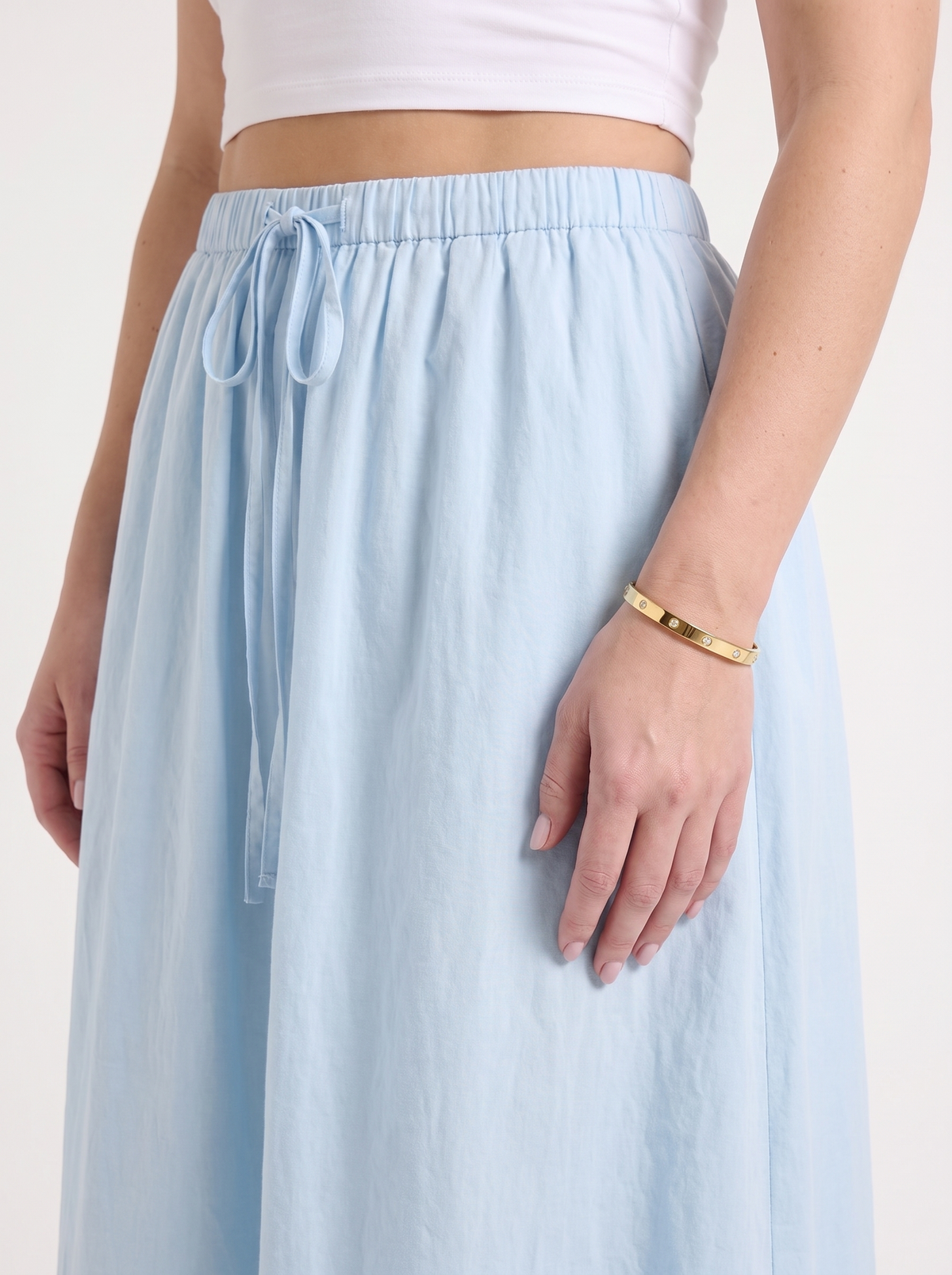 Anelie Lace Hem A Line Maxi Skirt